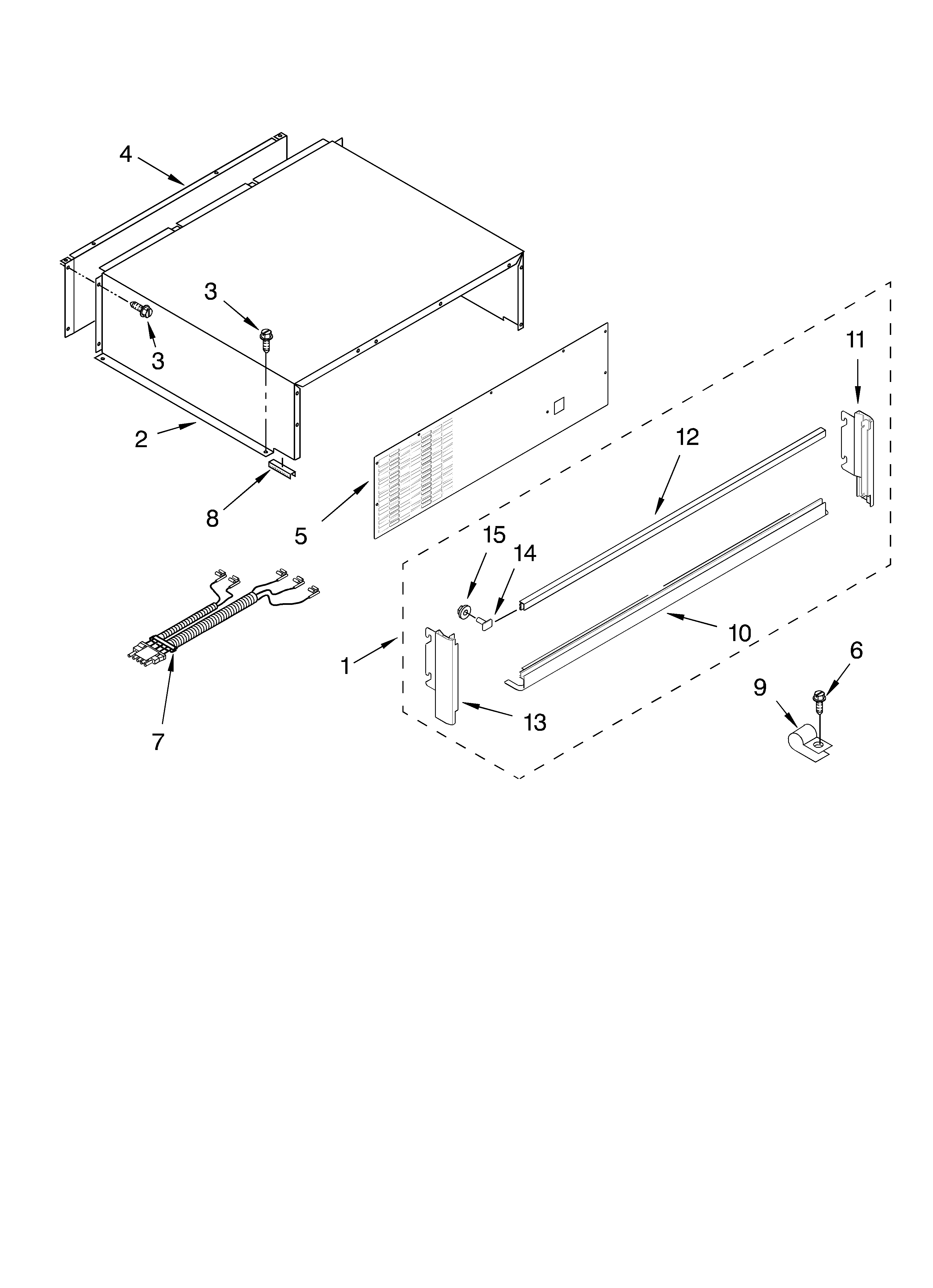 KitchenAid KSSO48FMX00 top grille and unit cover parts diagram