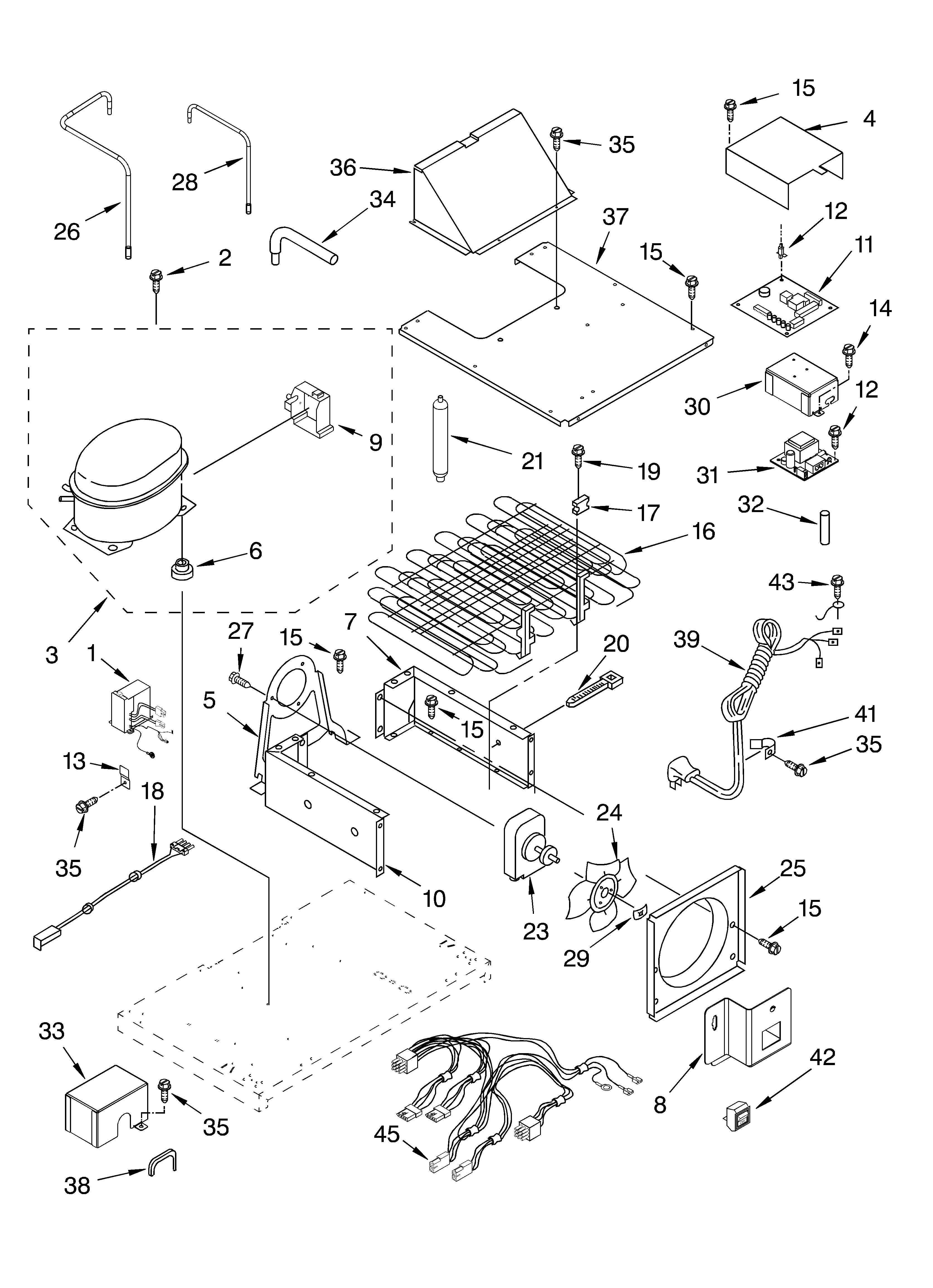 KitchenAid KSSS36FMX00 upper unit parts diagram
