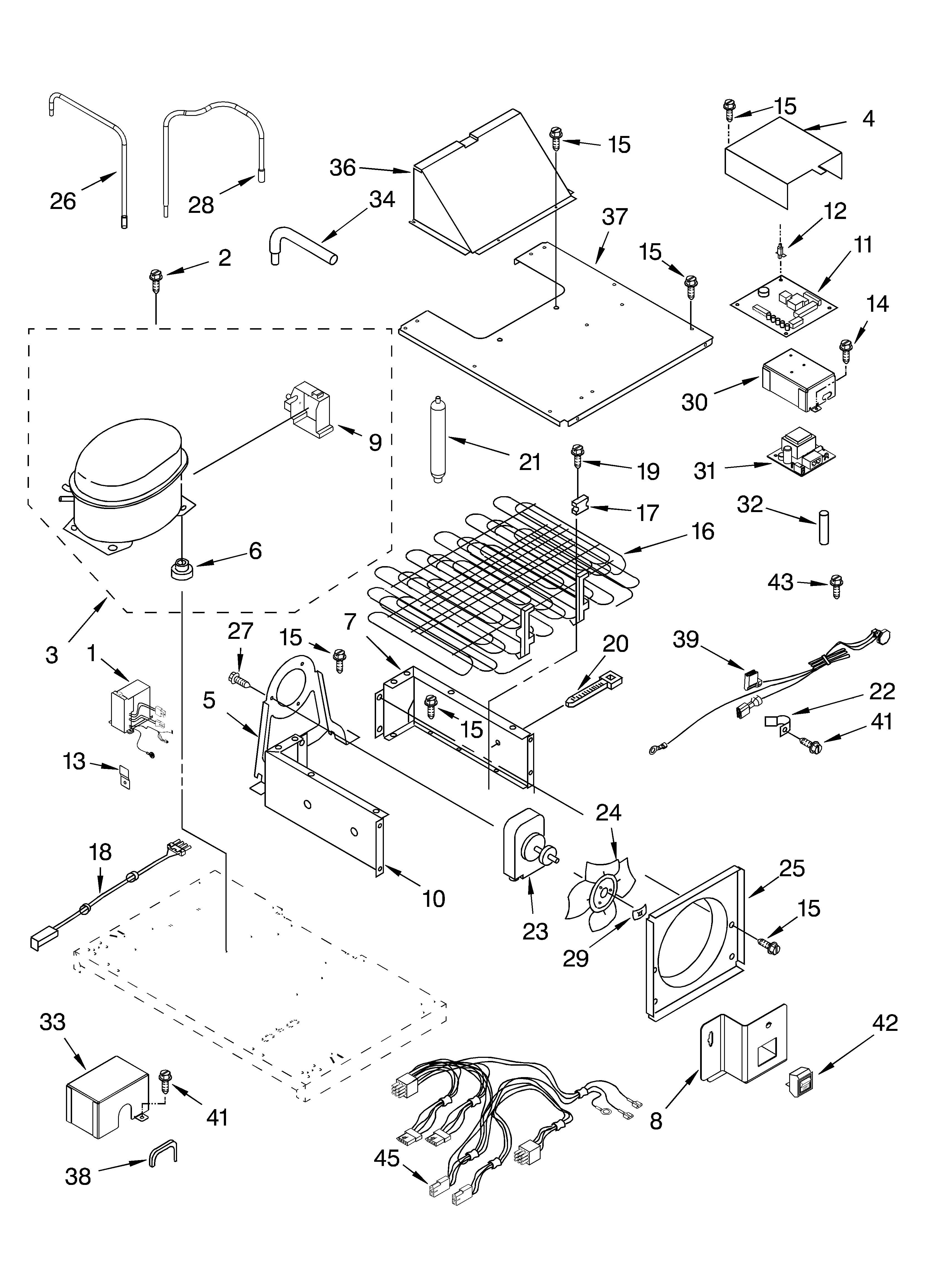 KitchenAid KSSS48FMB00 upper unit parts diagram