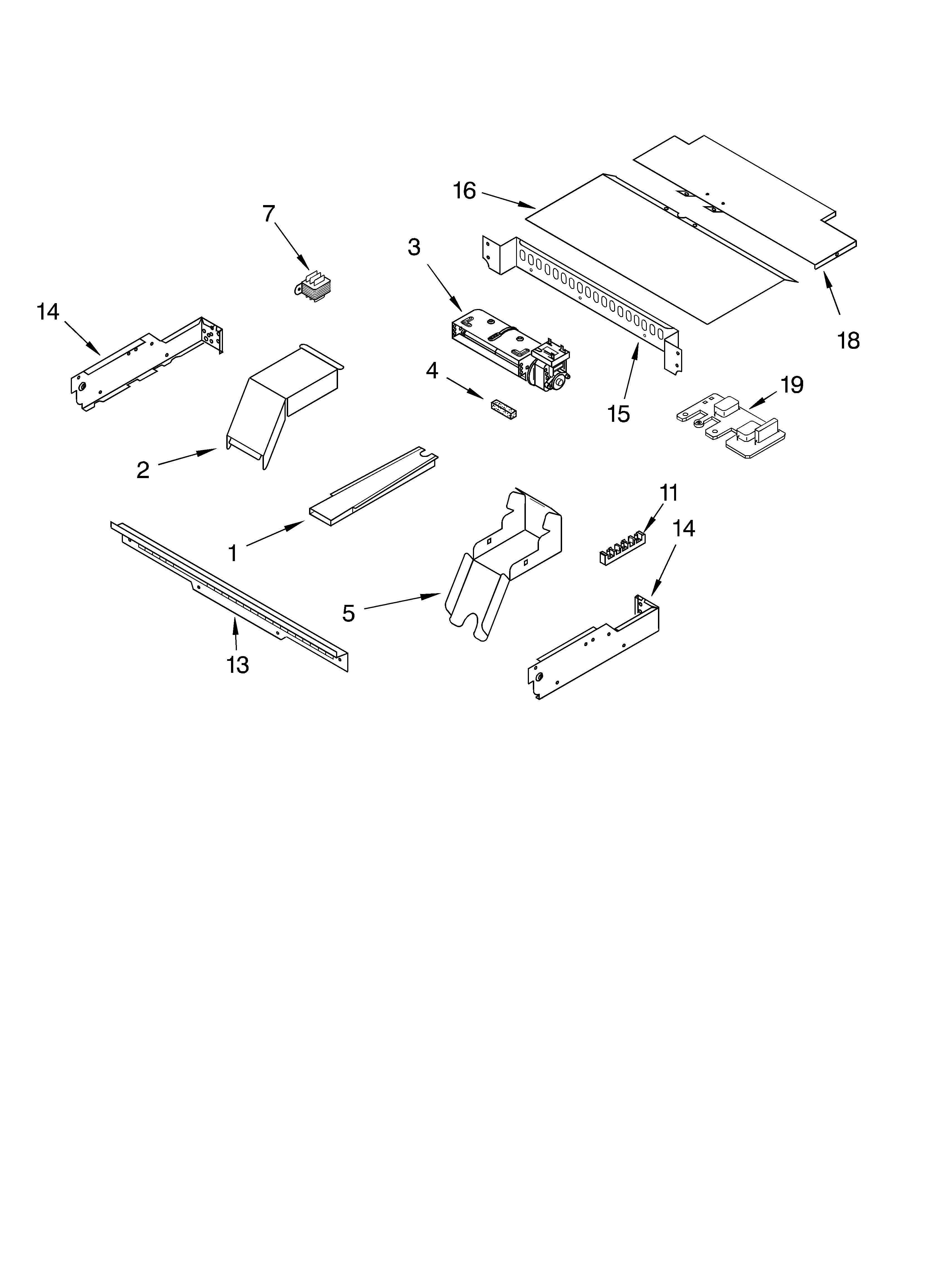 Whirlpool RBD306PDQ14 top venting parts, optional parts diagram