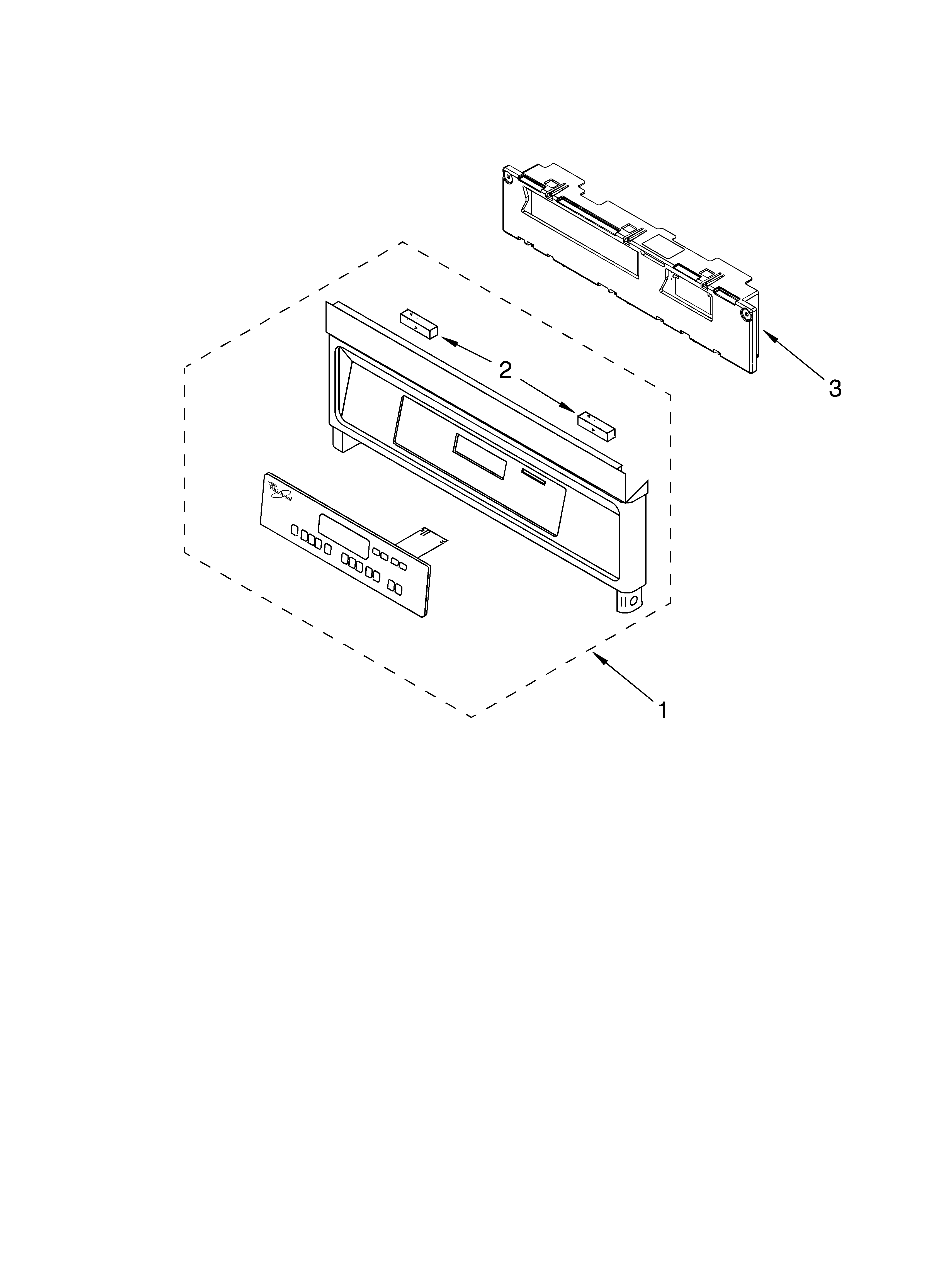 Whirlpool RS696PXGB13 control panel parts diagram