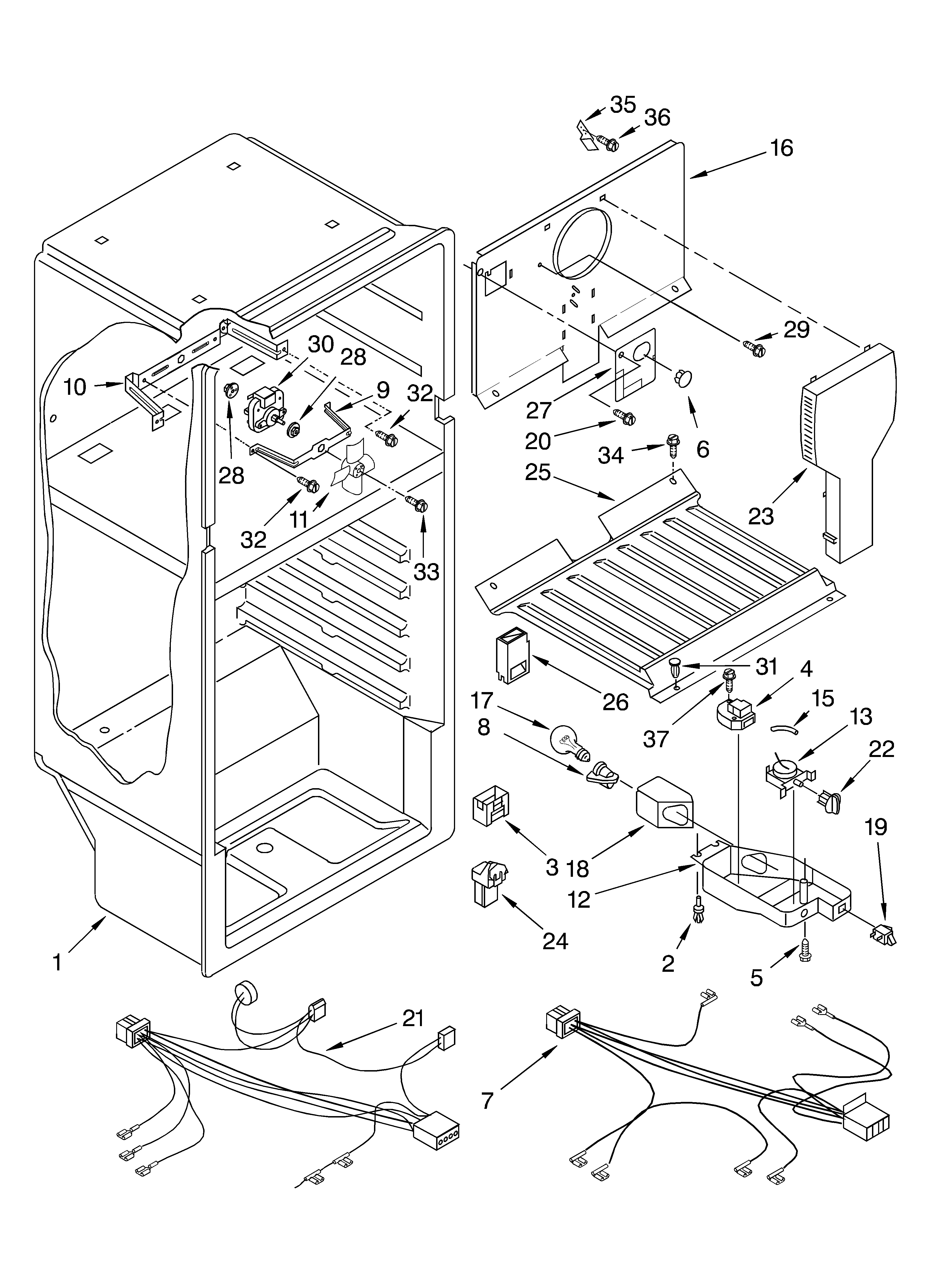 Roper RT14BKXKQ04 liner parts diagram