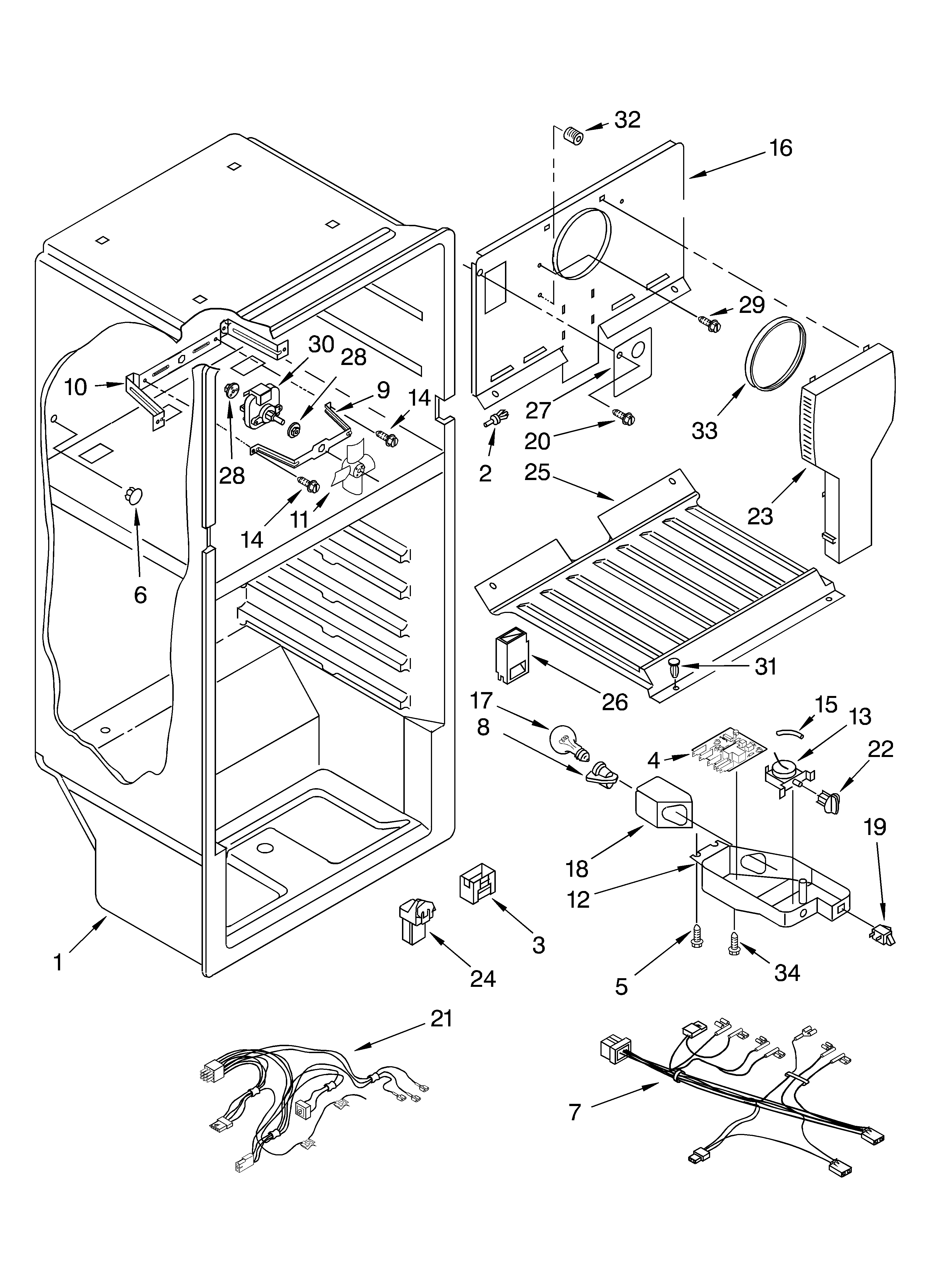Roper RT18BKXKQ01 liner parts diagram