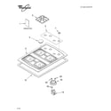 Whirlpool SCS3014LQ01 cooktop, burner and grate parts diagram
