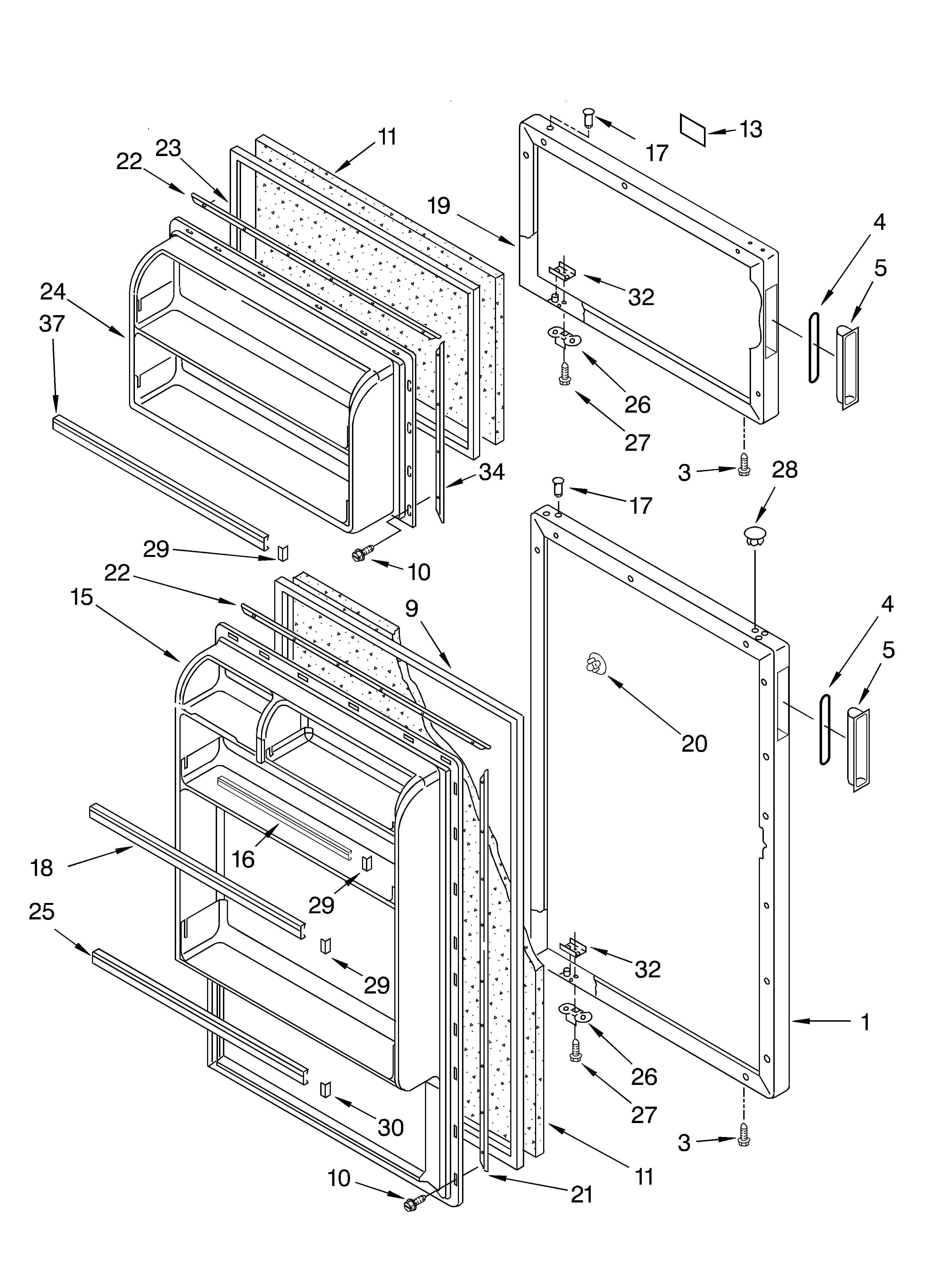 Kirkland ST14CKXKQ02 door parts diagram