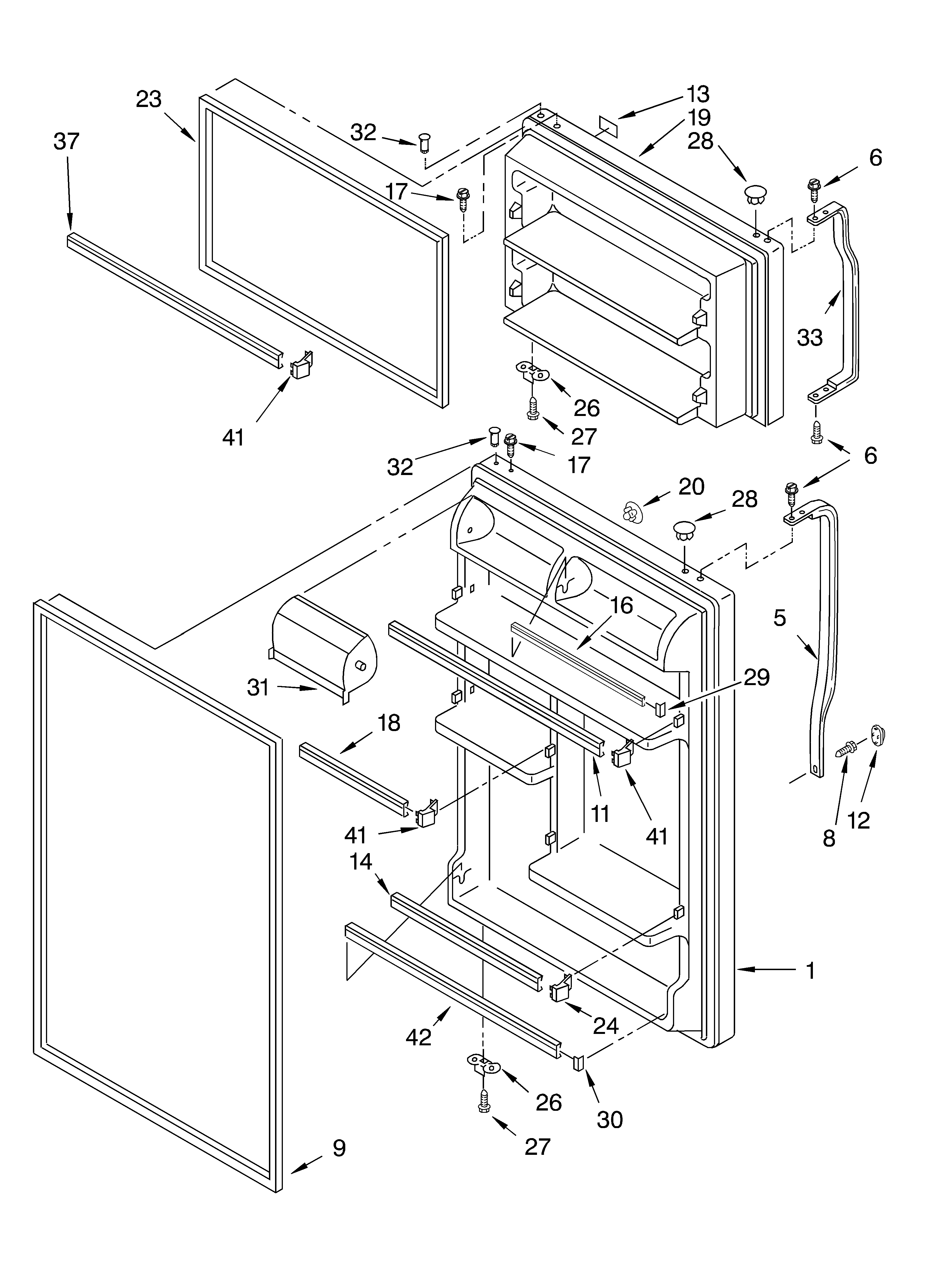 Estate TT21AKXKT03 door parts diagram