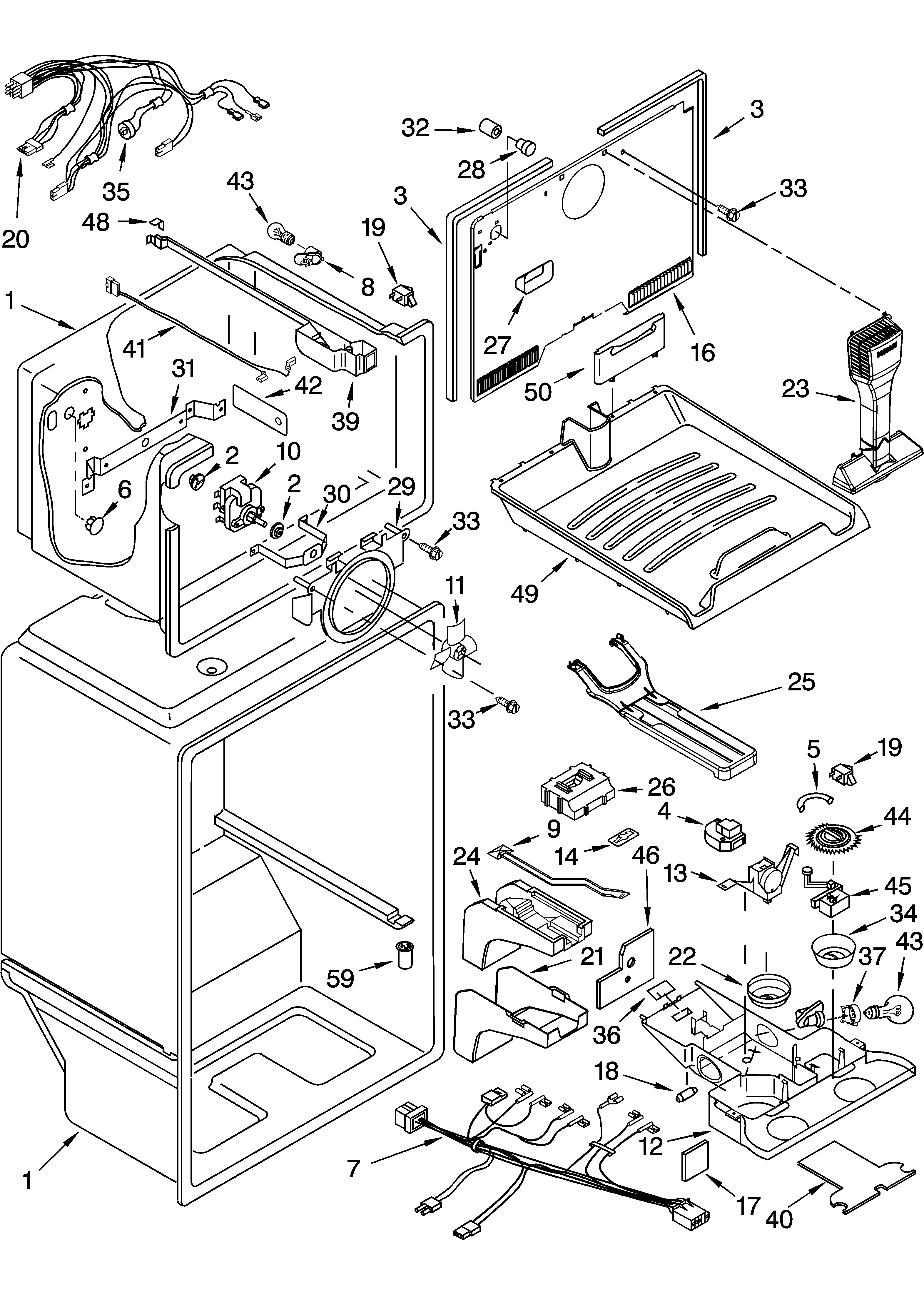 Whirlpool 5VET1DTKLQ02 liner parts diagram