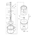 Roper 7MRAS8244MQ0 agitator, basket and tub parts diagram