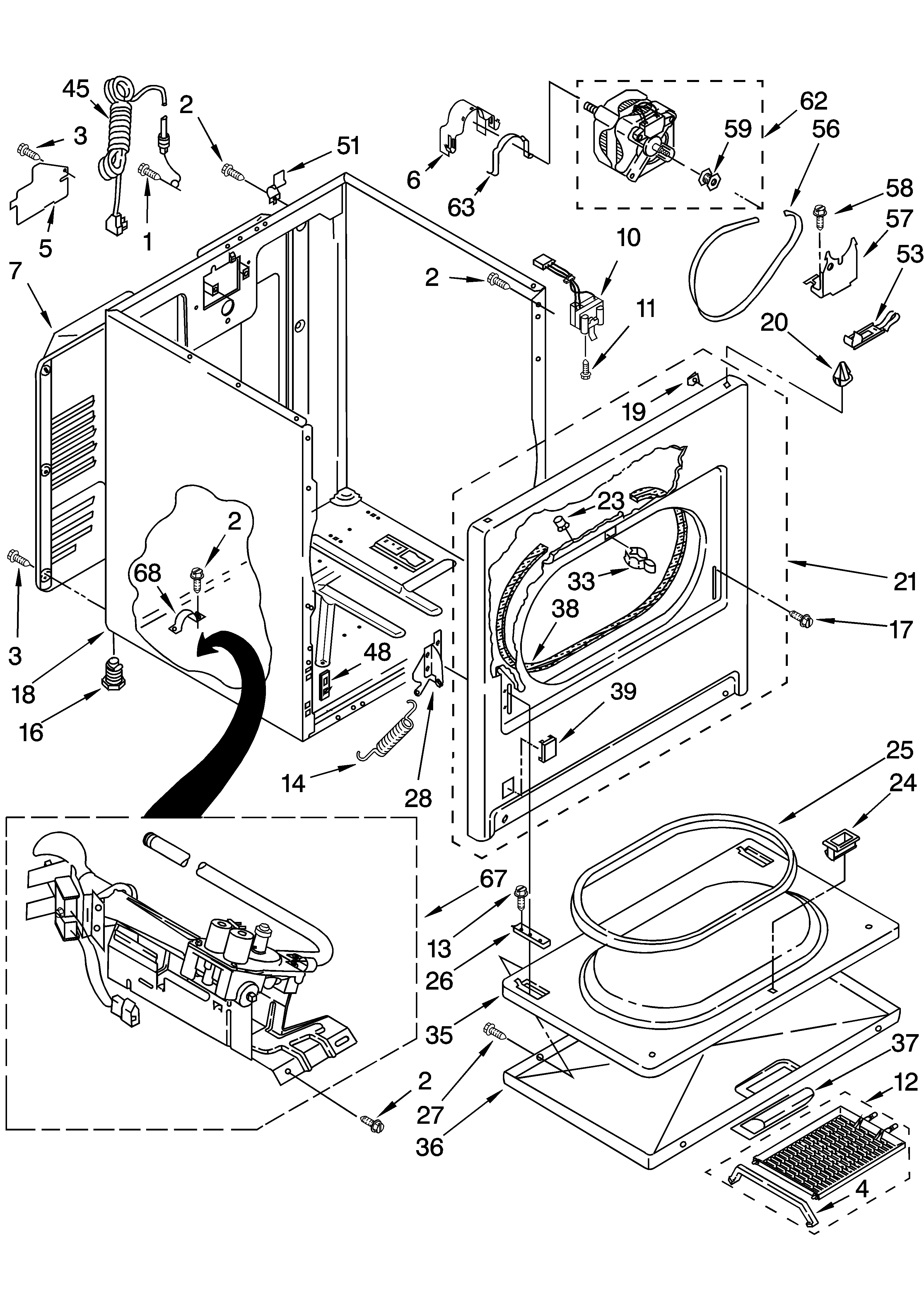 Kirkland 7MSGDS800MQ0 cabinet parts diagram