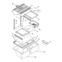 Whirlpool ET1FTEXMT00 shelf parts, optional parts diagram