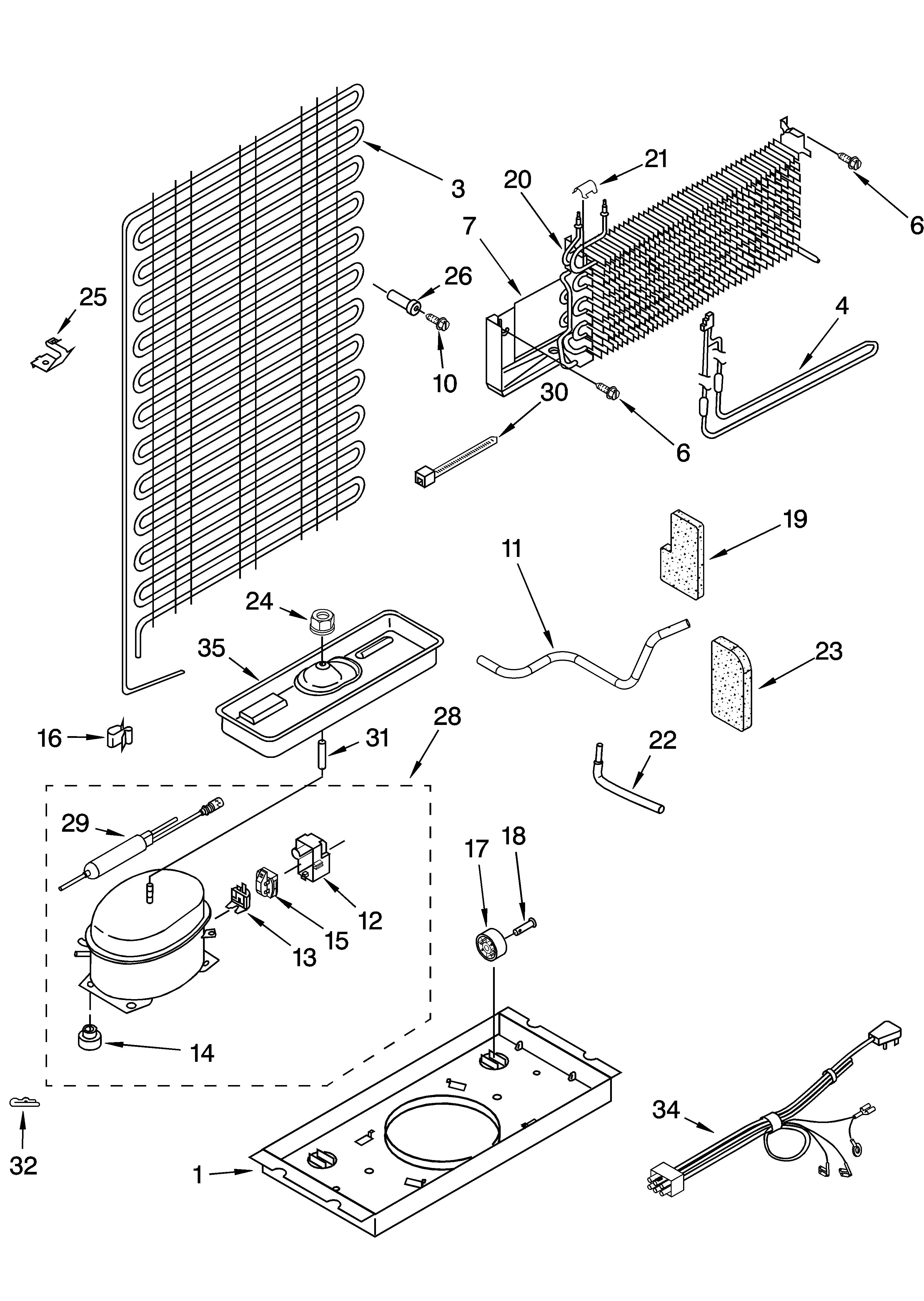 Roper RT14ZKXKQ03 unit parts diagram