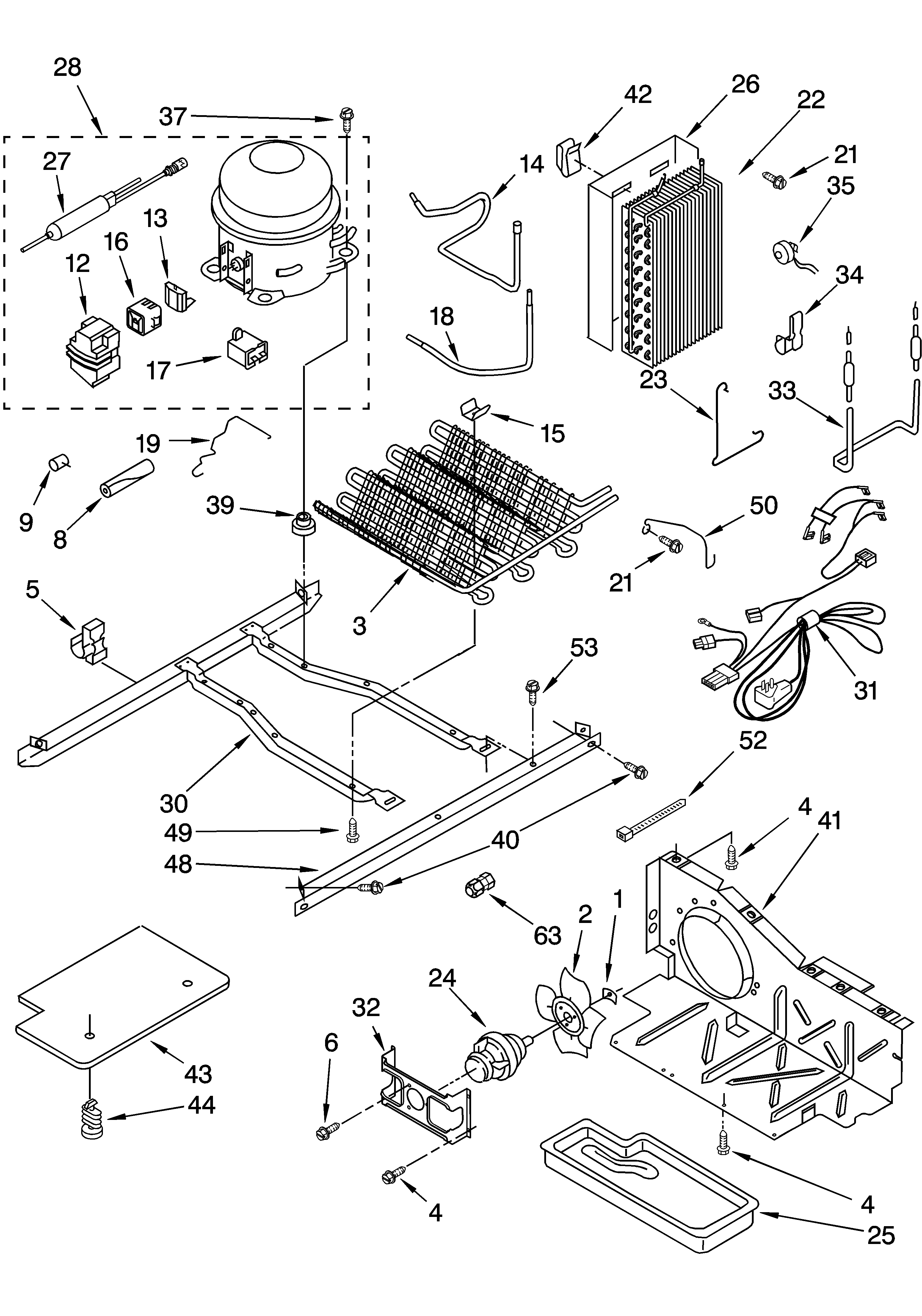 Kirkland SS25AFXLQ01 unit parts diagram