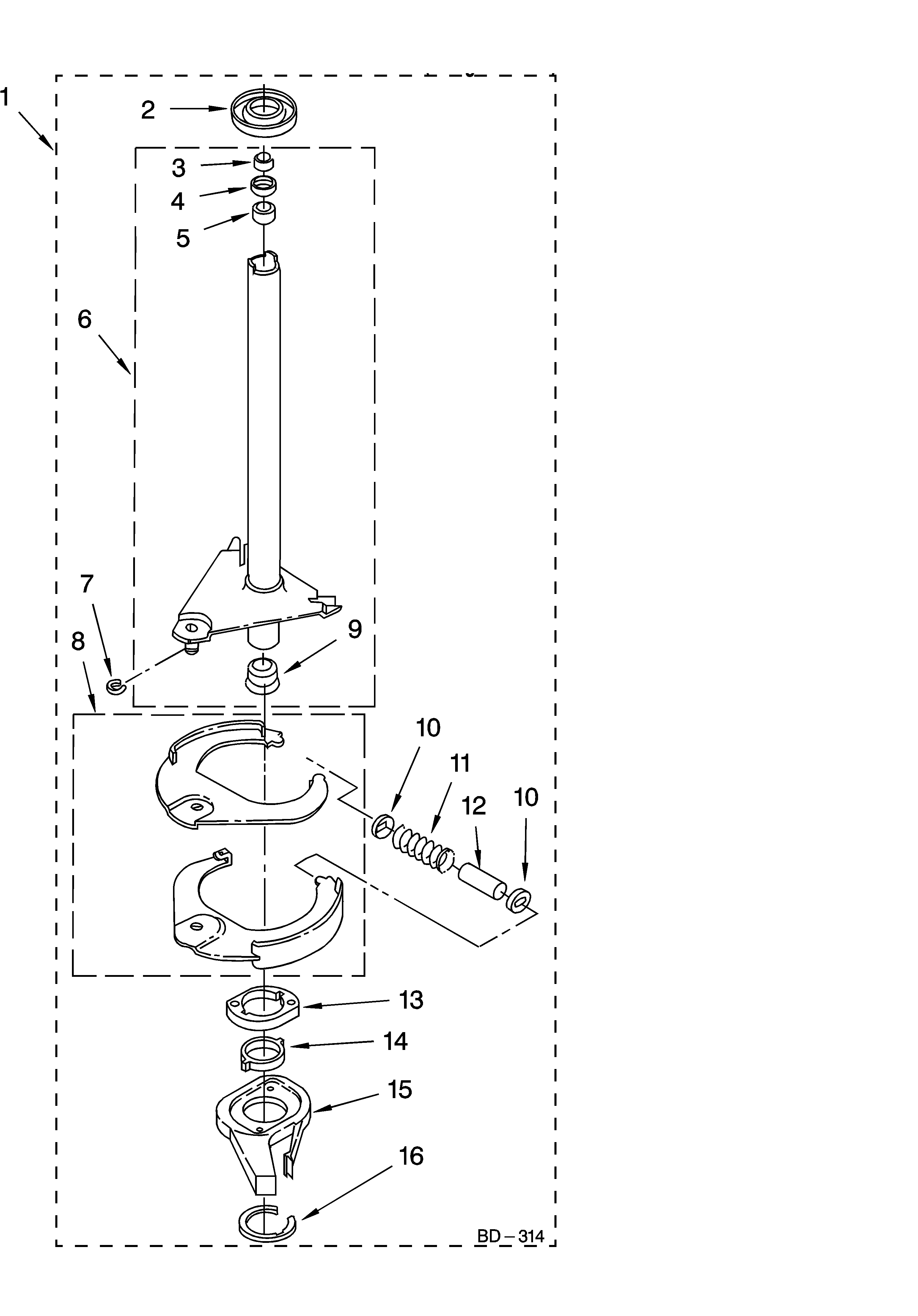 Estate TAWX700JQ2 brake and drive tube parts diagram
