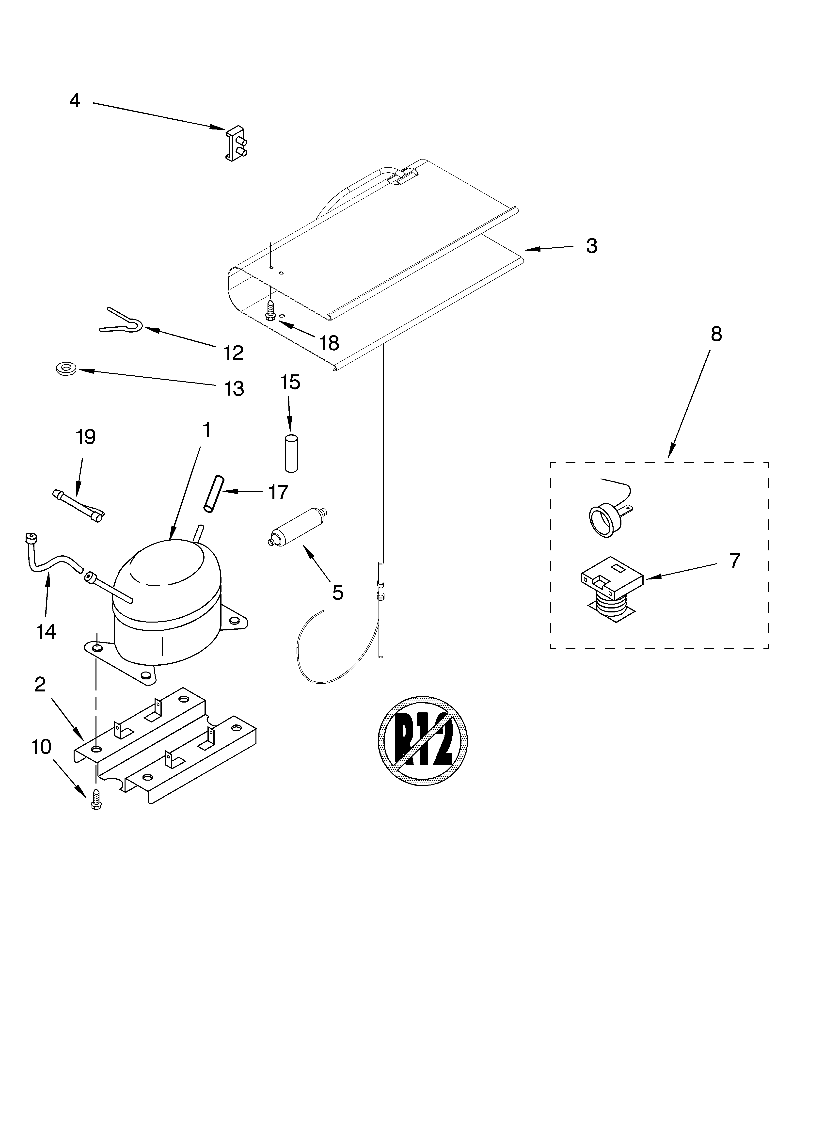 Whirlpool EL03CCXMS00 unit parts diagram