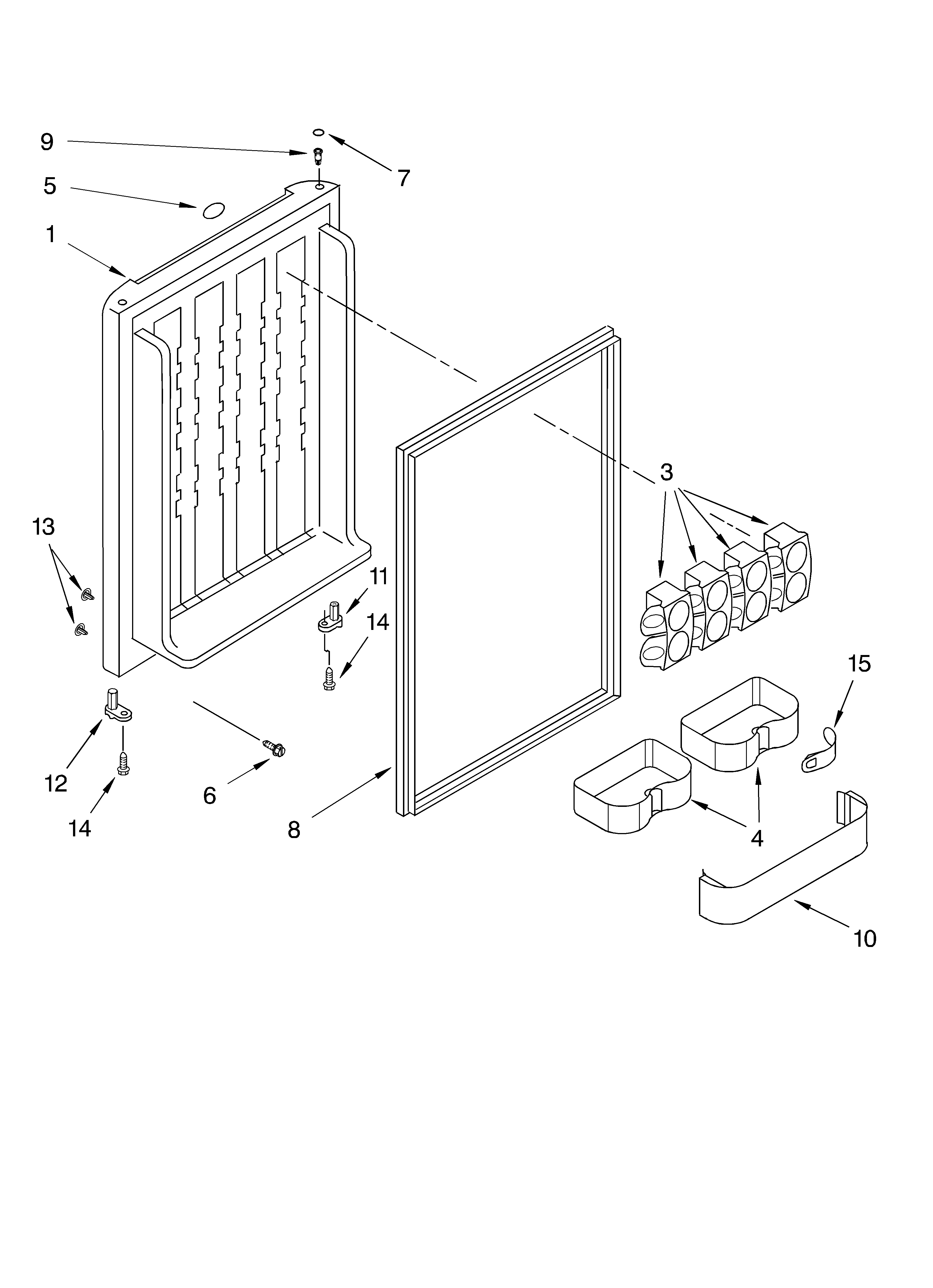 Whirlpool EL03CCXMS00 door parts diagram