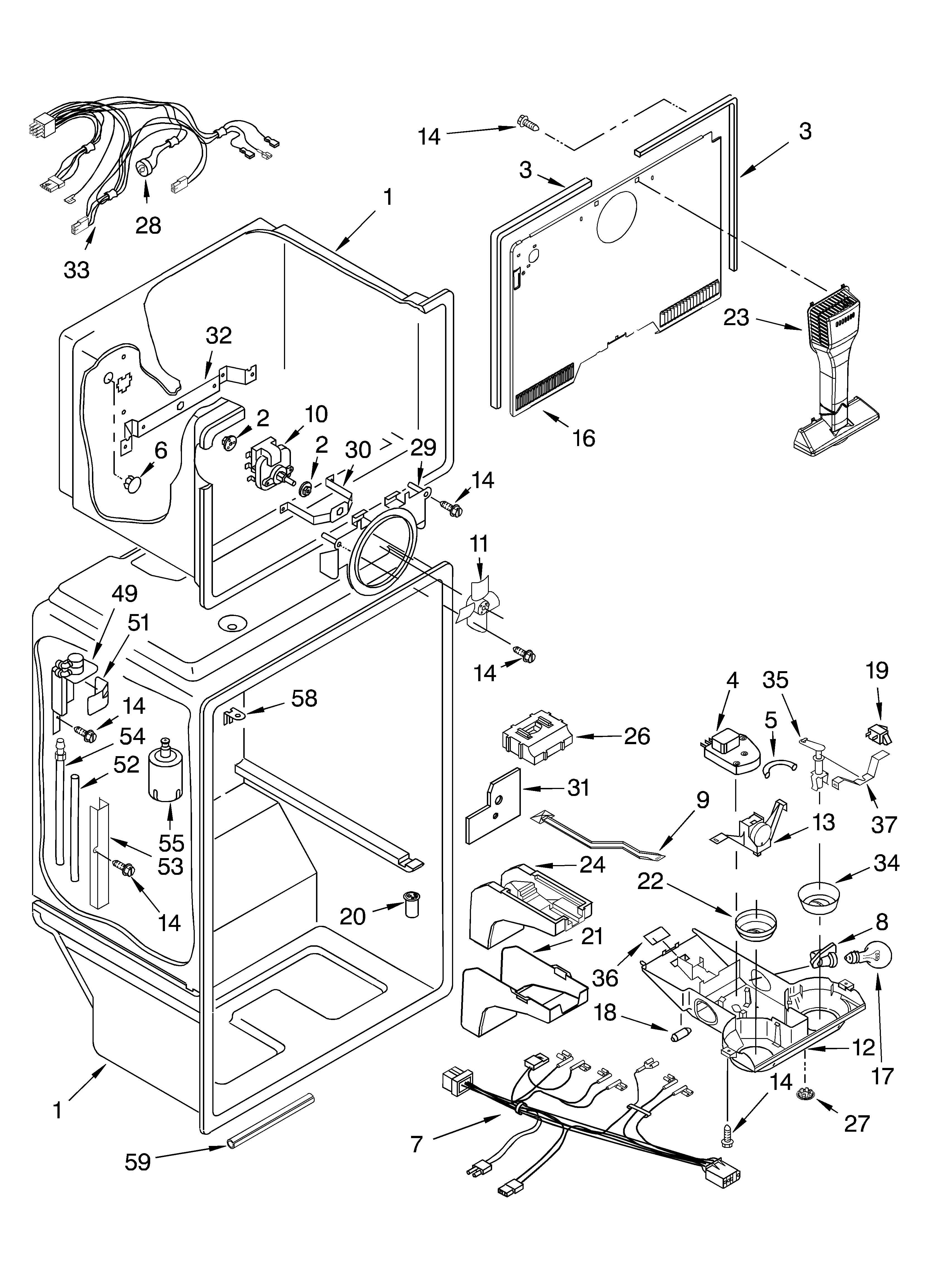 Whirlpool ET9AHTXLT02 liner parts diagram