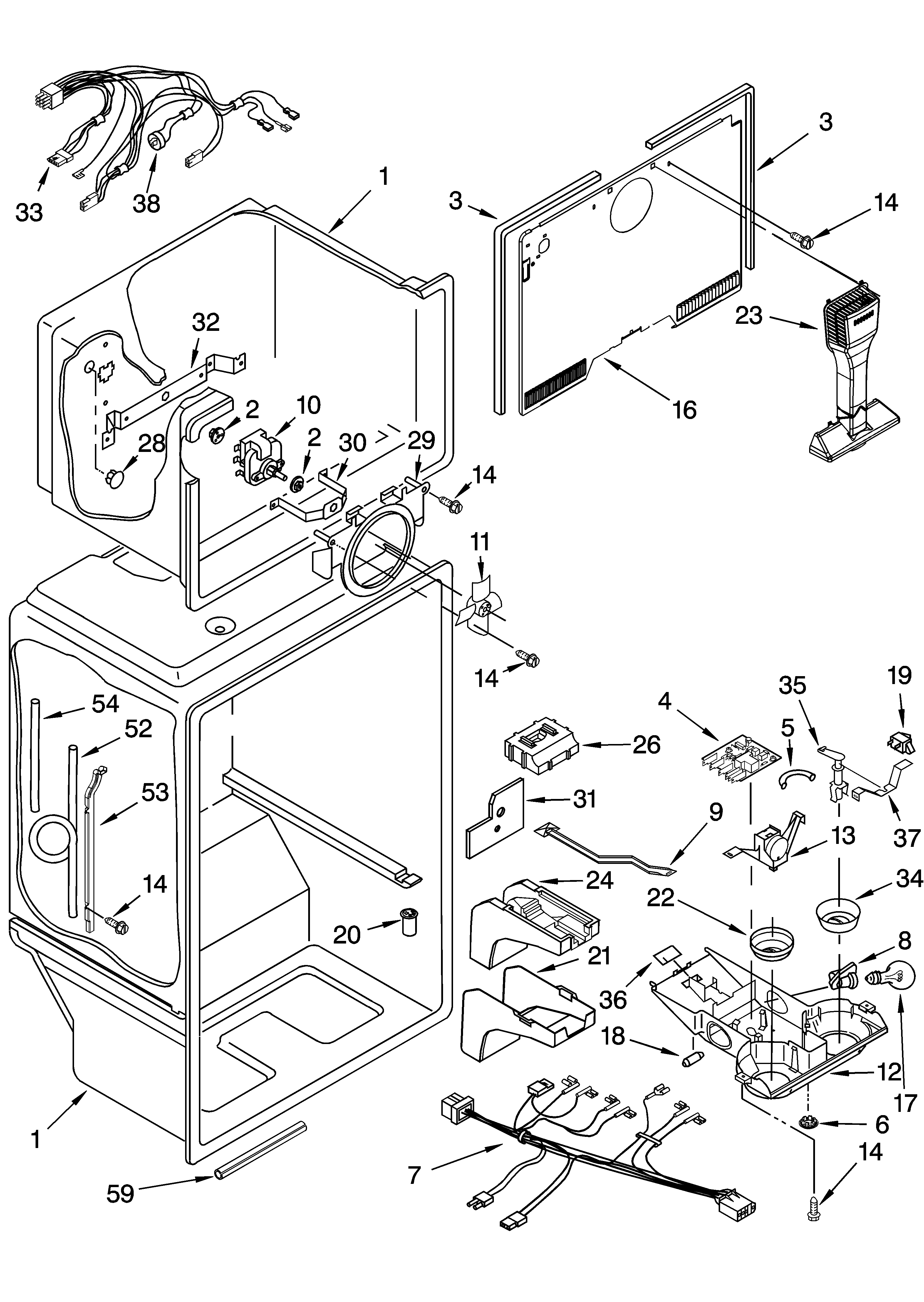 Whirlpool ET9FHTXMQ00 liner parts diagram