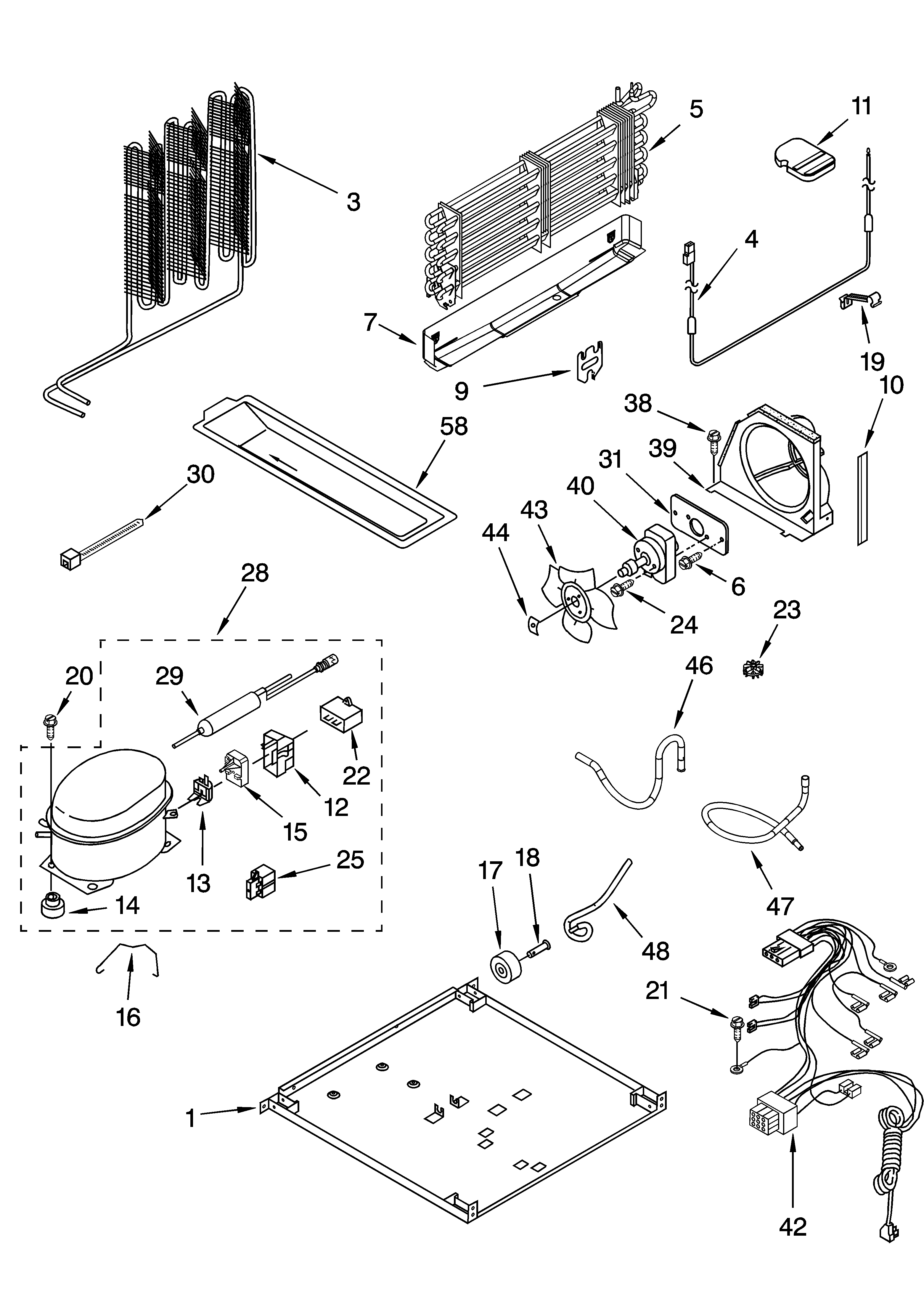 Whirlpool ET9FHTXMQ00 unit parts diagram