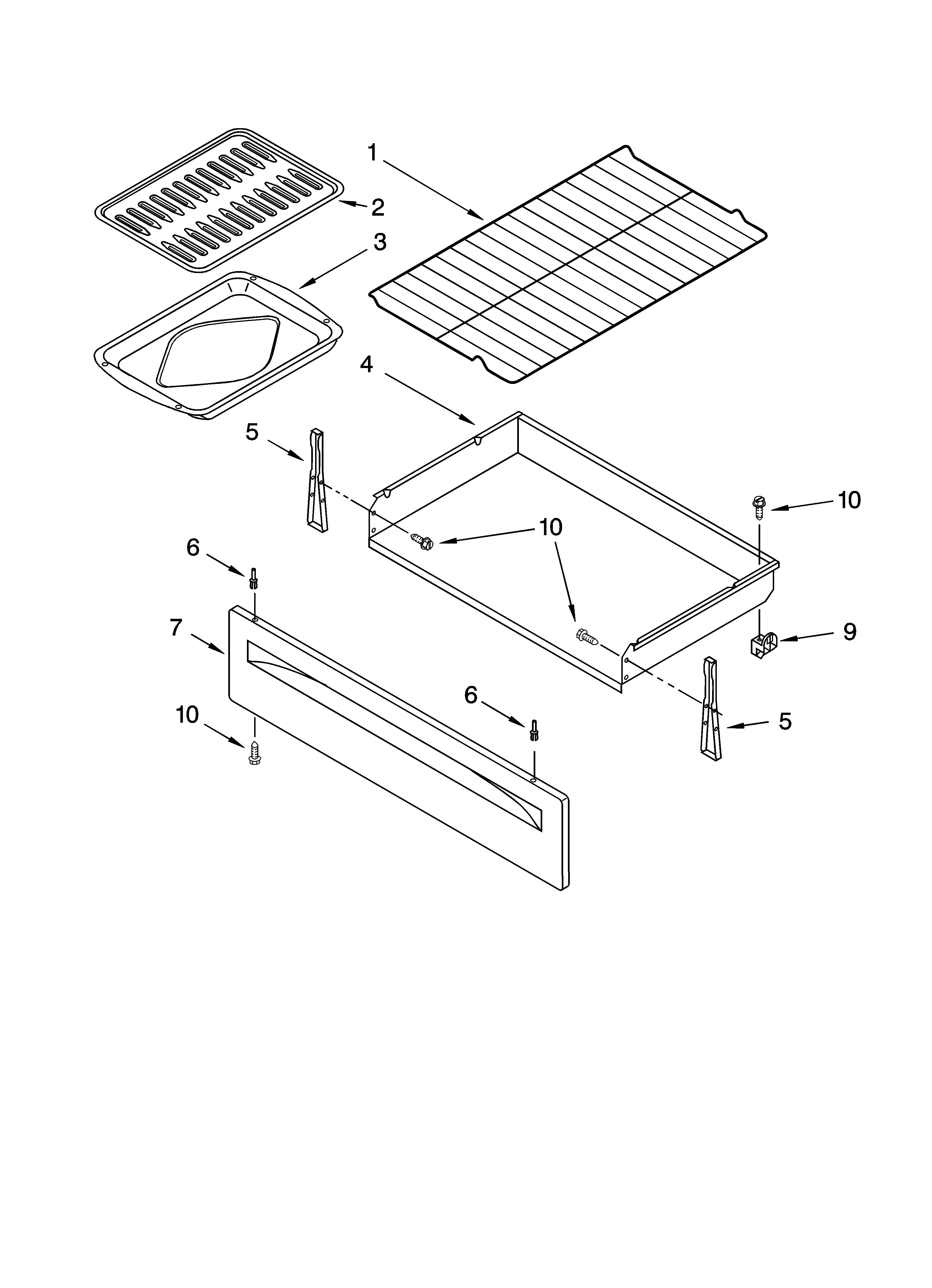 Roper FGS337KW2 broiler parts diagram