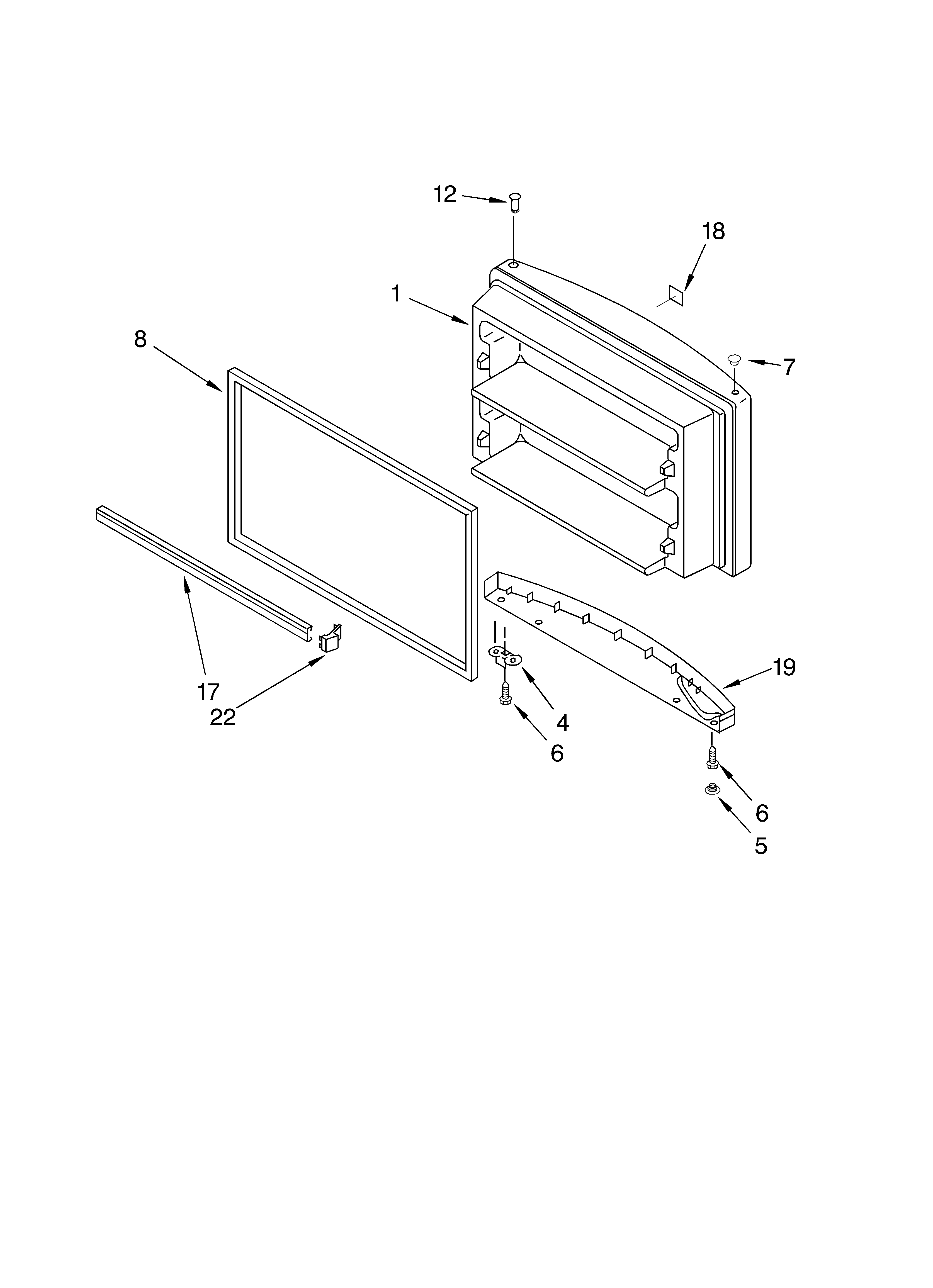 Whirlpool GR2SHKXMQ00 freezer door parts, optional parts diagram