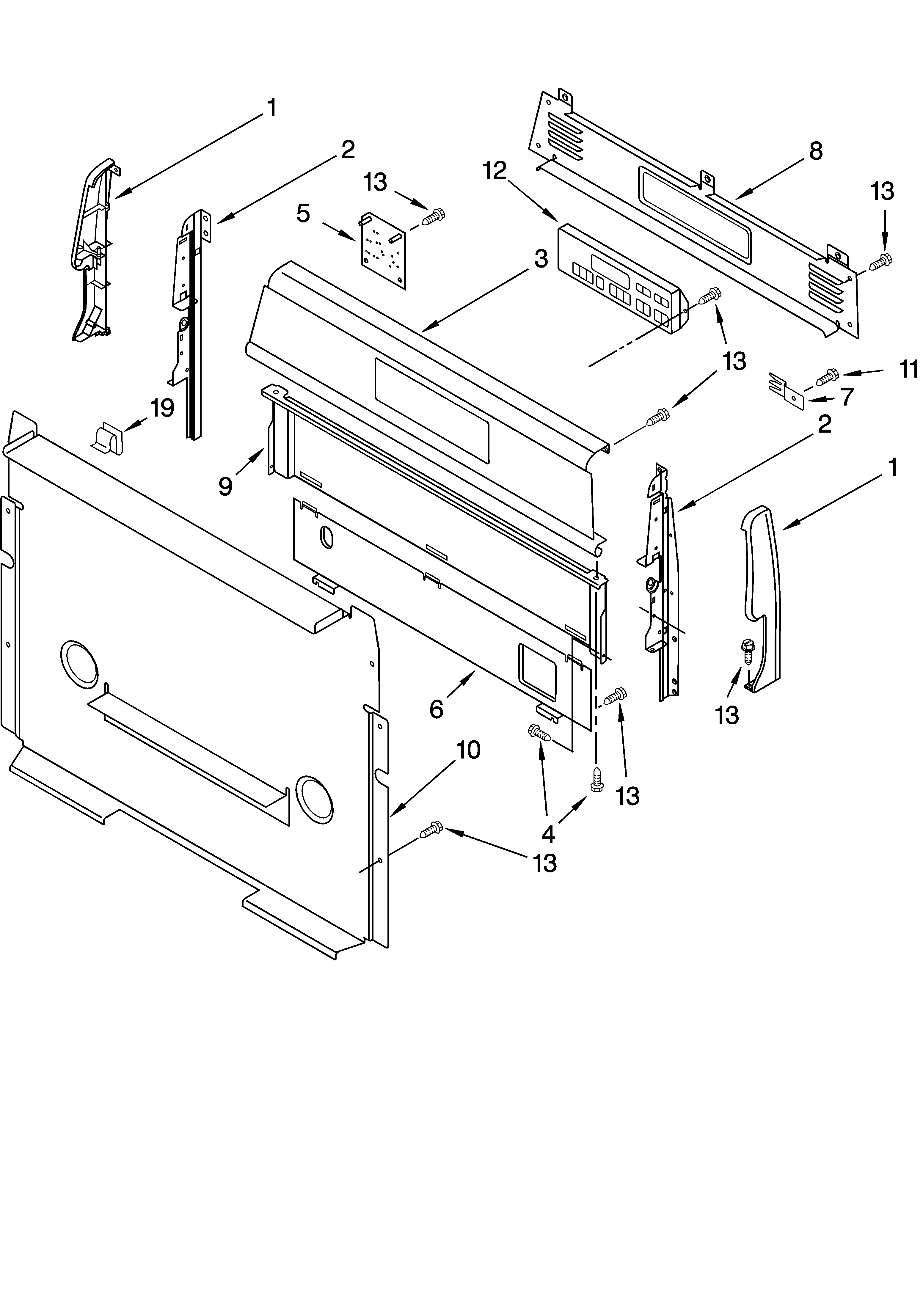 Whirlpool GS440LEMQ0 control panel parts diagram