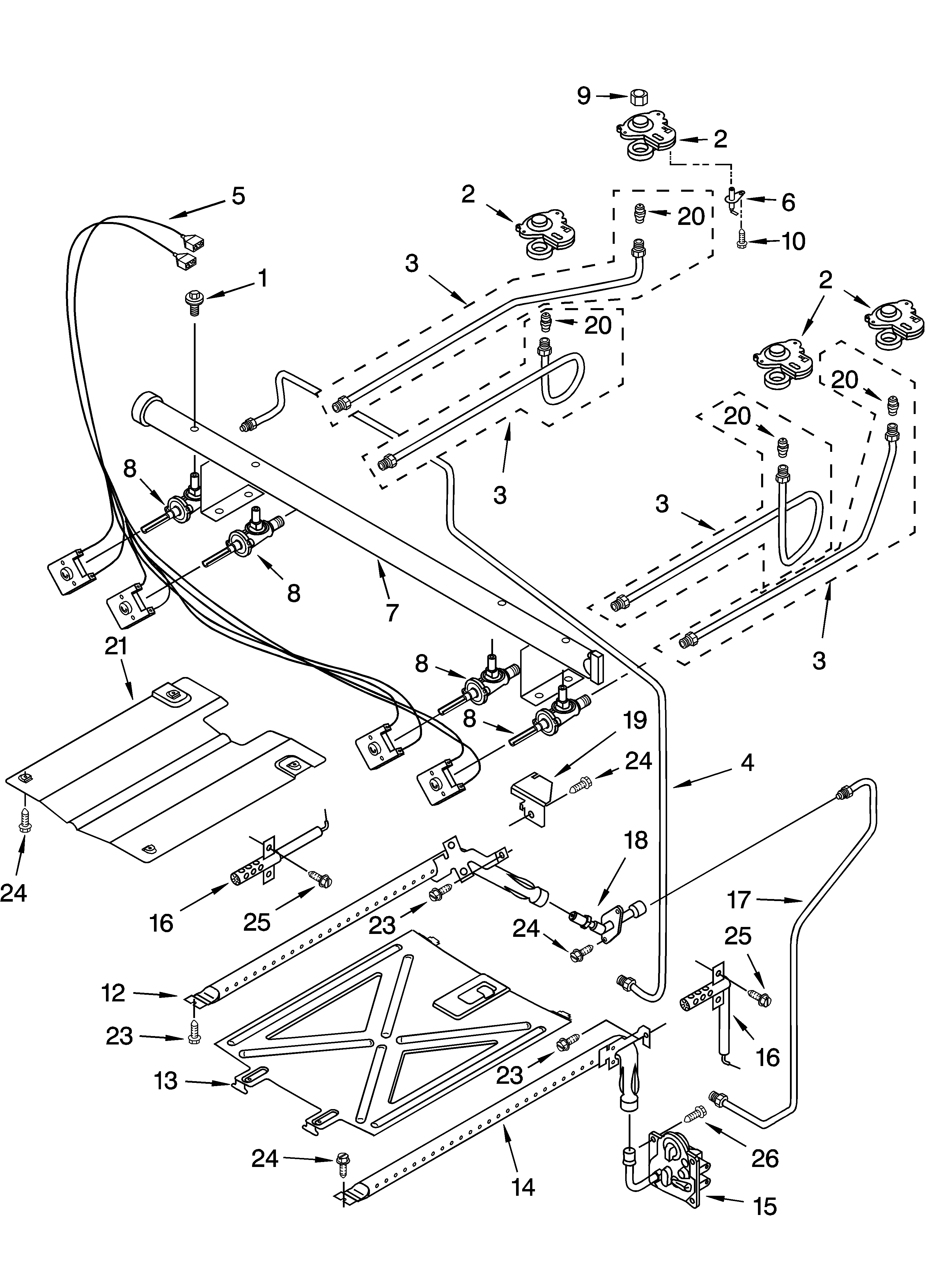 Whirlpool GS440LEMQ0 manifold parts diagram