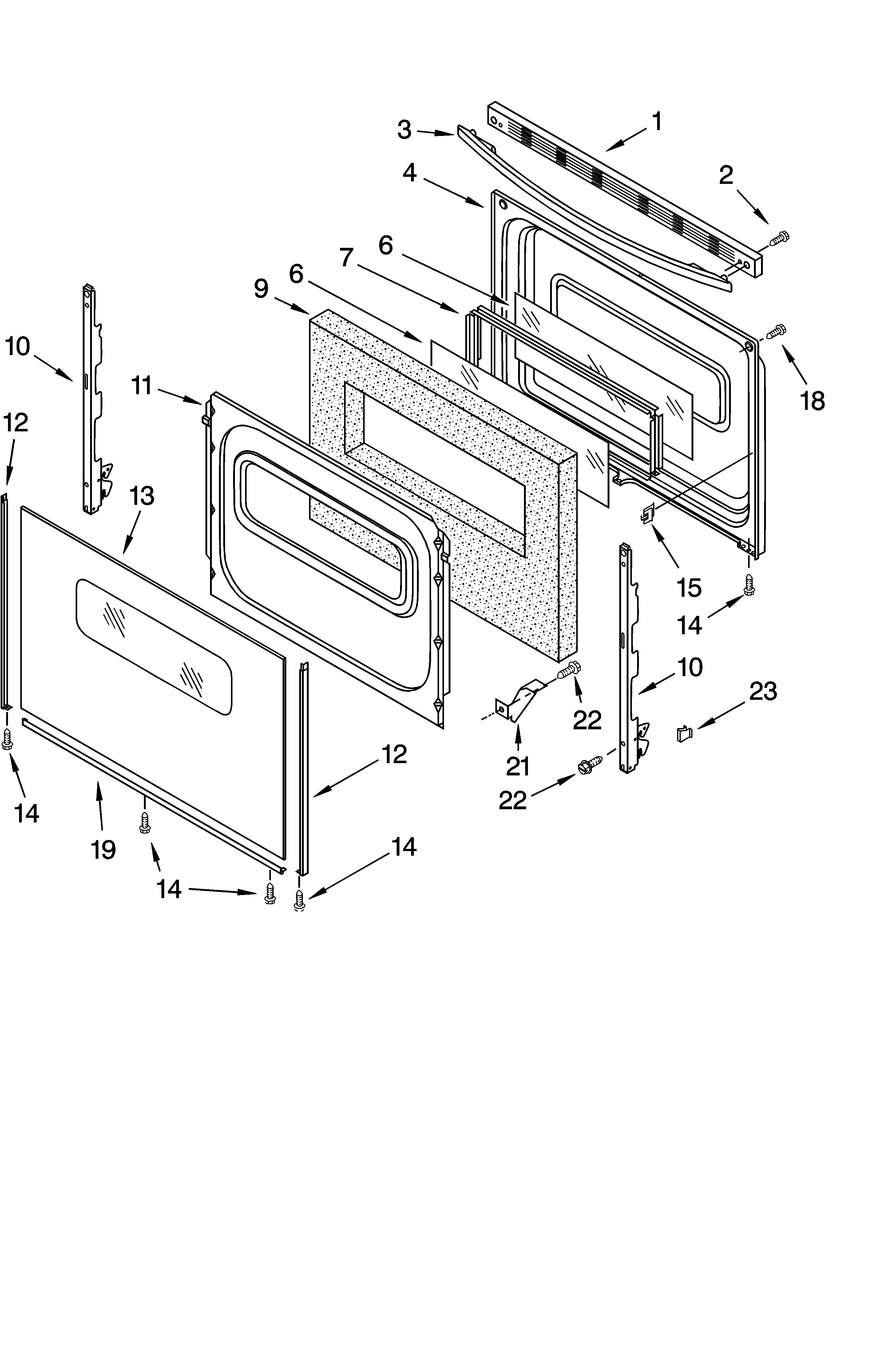 Whirlpool GS440LEMQ0 door parts, miscellaneous parts diagram