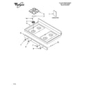 Whirlpool GS458LEMT0 cooktop parts diagram