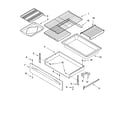 Whirlpool GS458LEMT0 drawer & broiler parts diagram