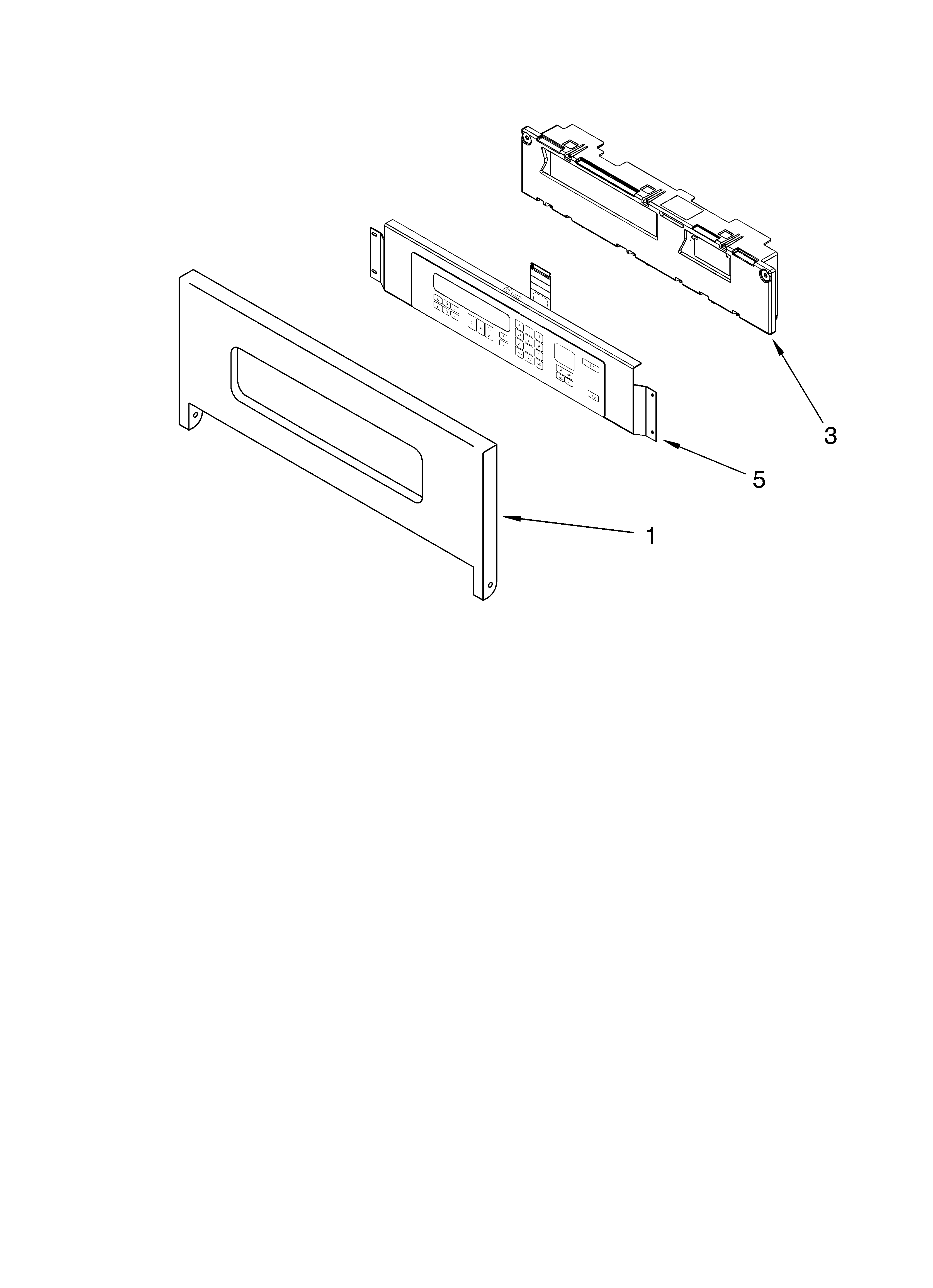 KitchenAid KEBC276KBL02 control panel parts diagram