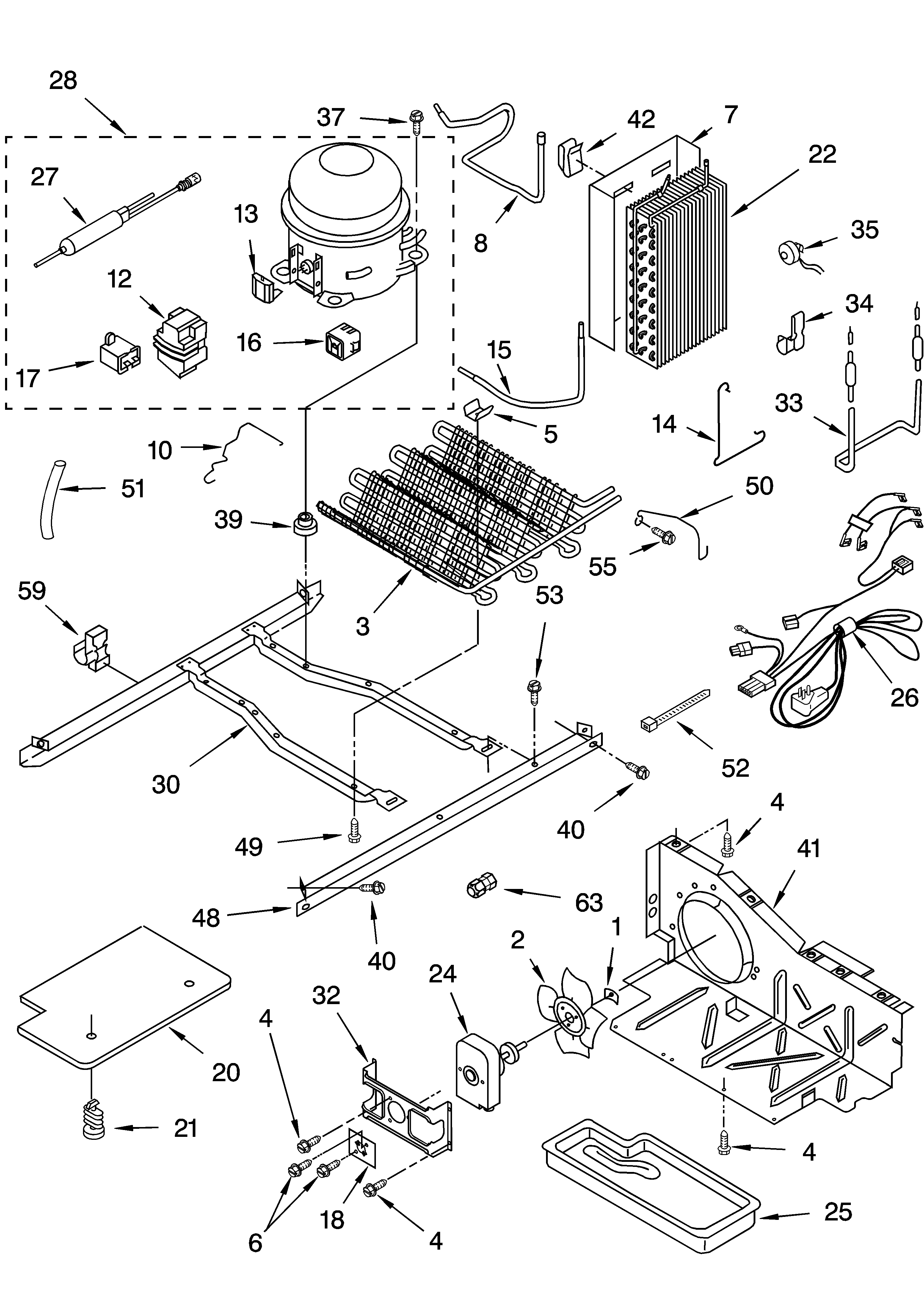KitchenAid KSRG22FKSS15 unit parts diagram