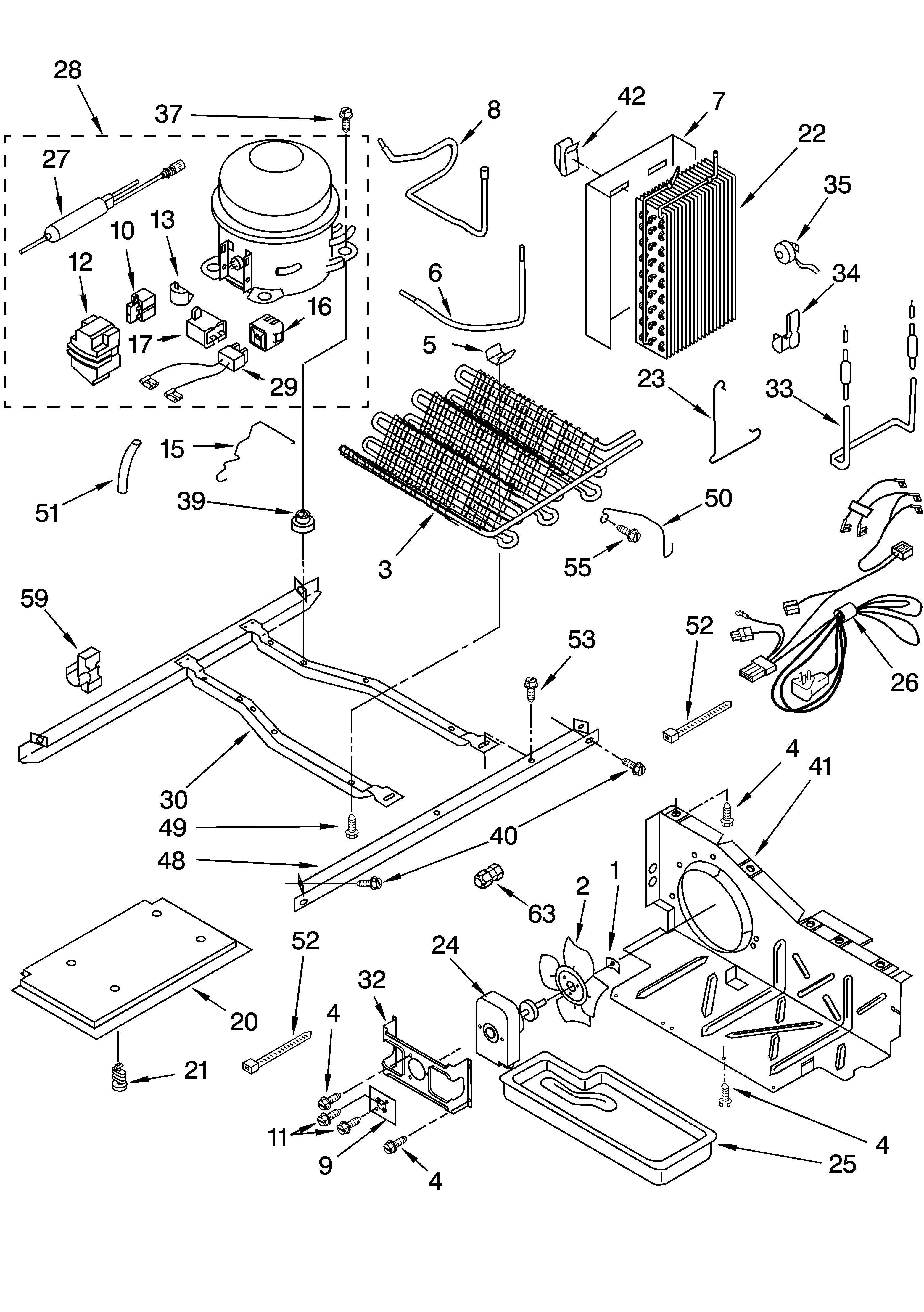KitchenAid KSRS25ILBT13 unit parts diagram
