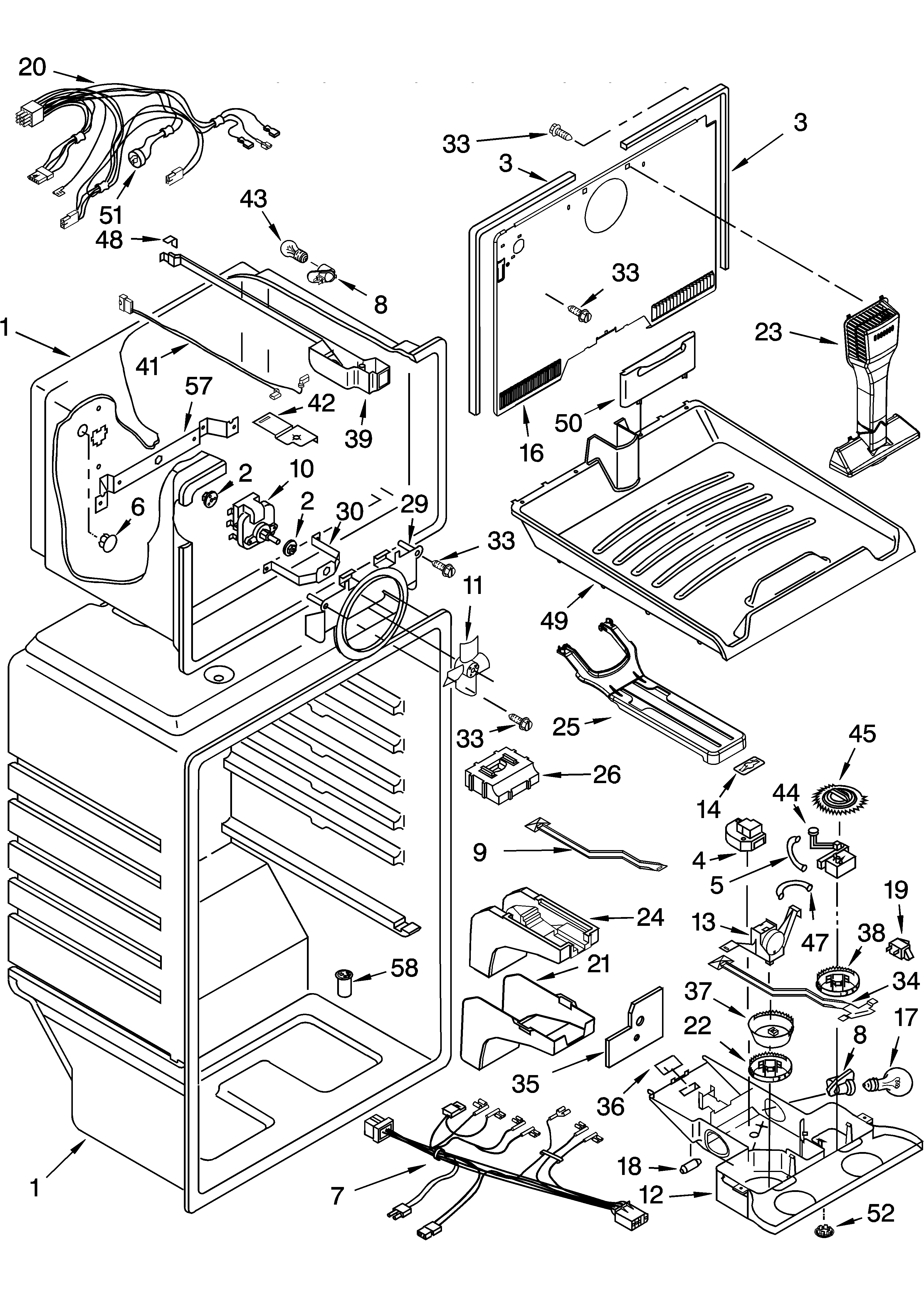 KitchenAid KTRC19MMBL00 liner parts diagram