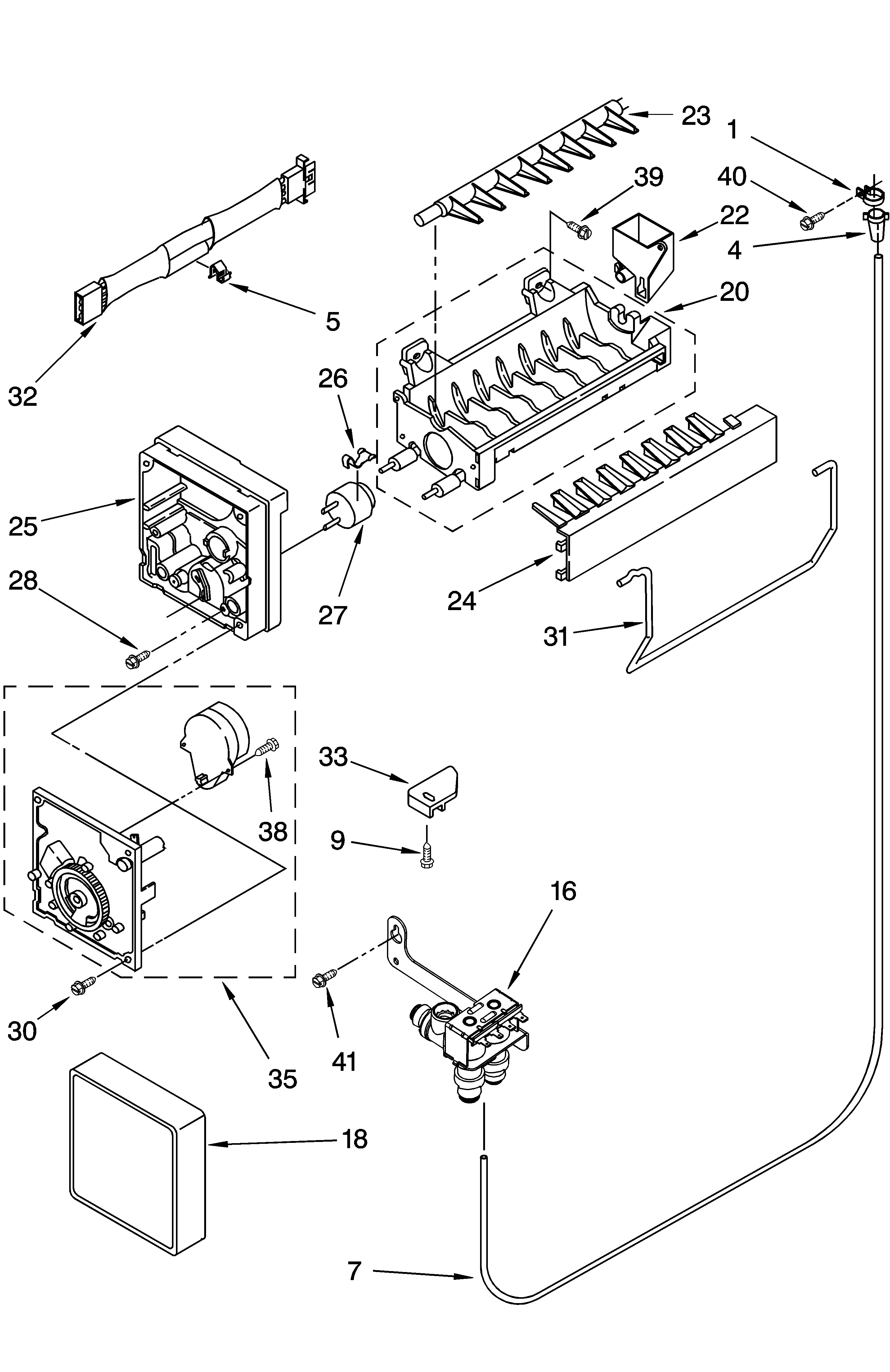 KitchenAid KTRC22EMBT00 icemaker parts diagram