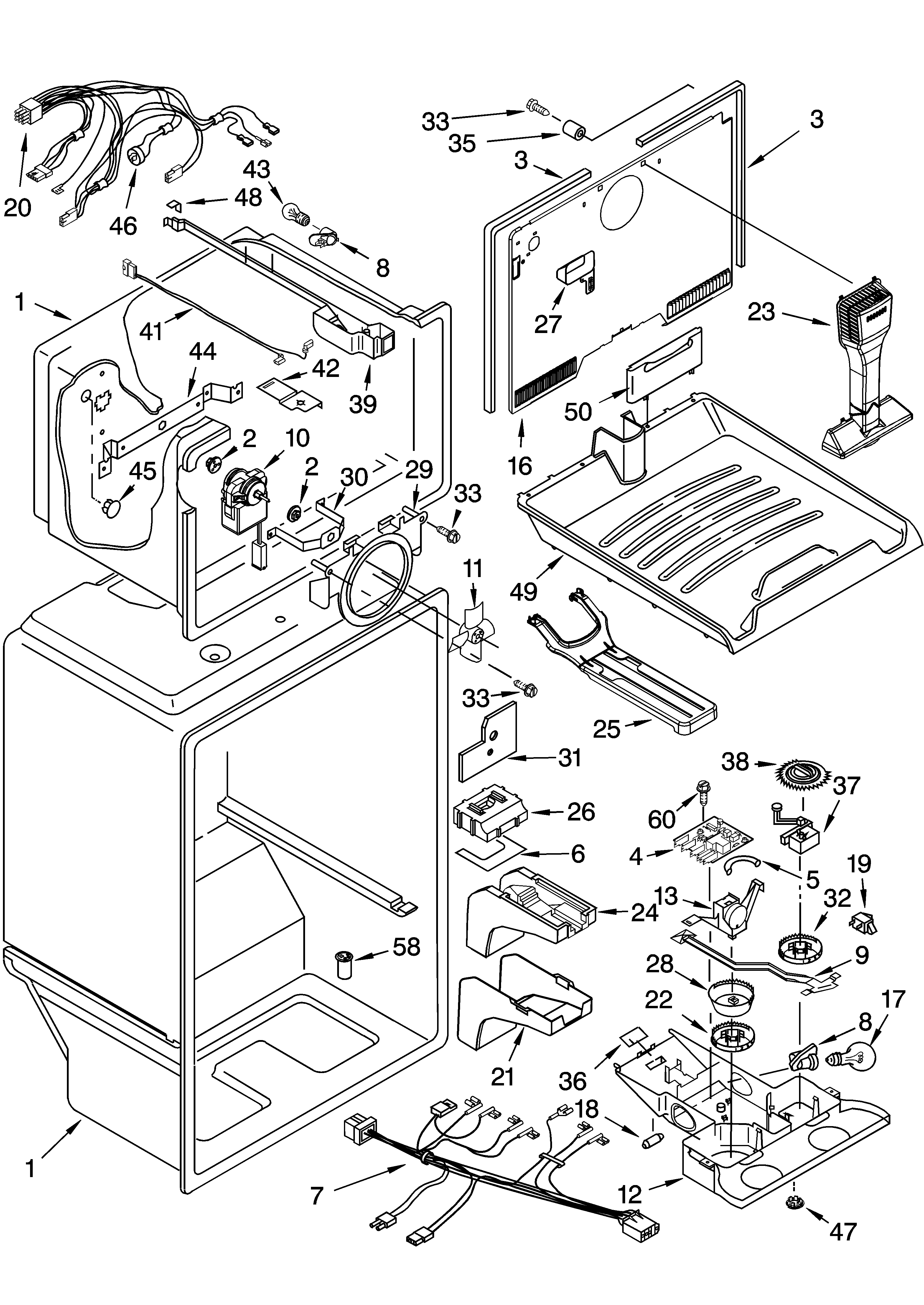 KitchenAid KTRC22KMBT00 liner parts diagram
