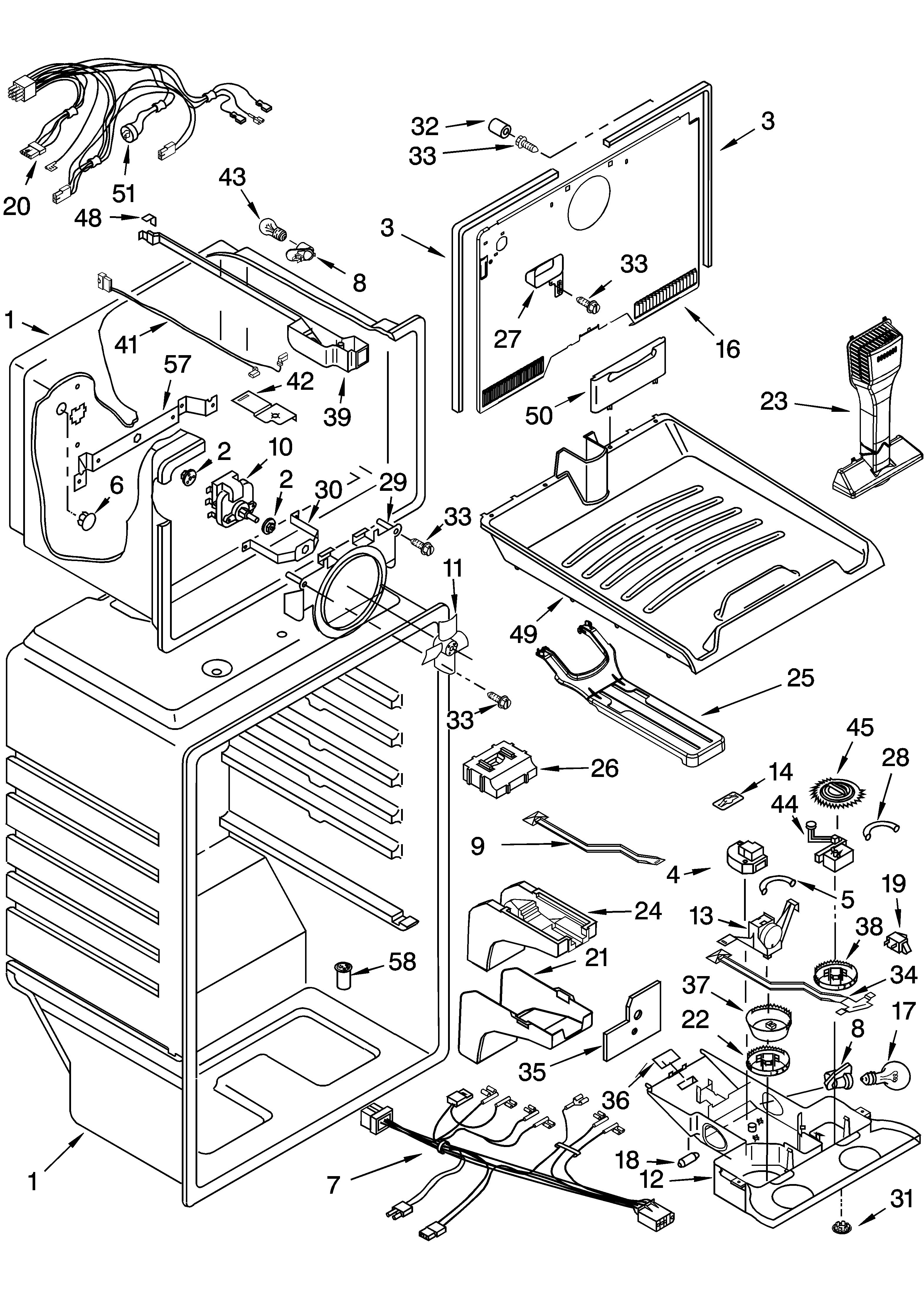 KitchenAid KTRS19KMWH00 liner parts diagram