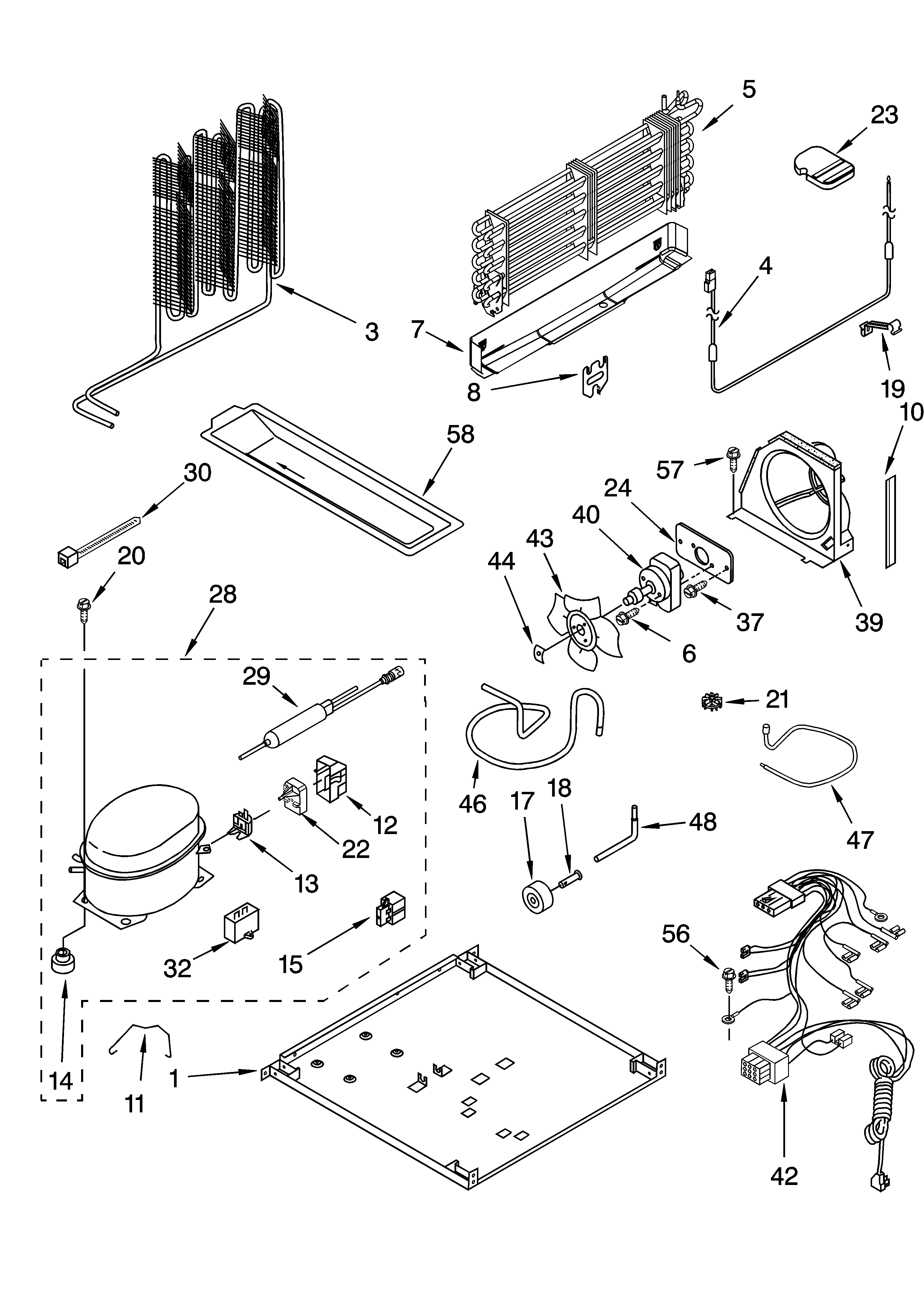 KitchenAid KTRS19KMWH00 unit parts diagram