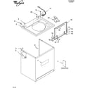 Whirlpool LSQ9010LQ2 top and cabinet parts diagram