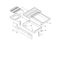 Whirlpool RF196LXMB0 drawer & broiler parts, miscellaneous parts diagram