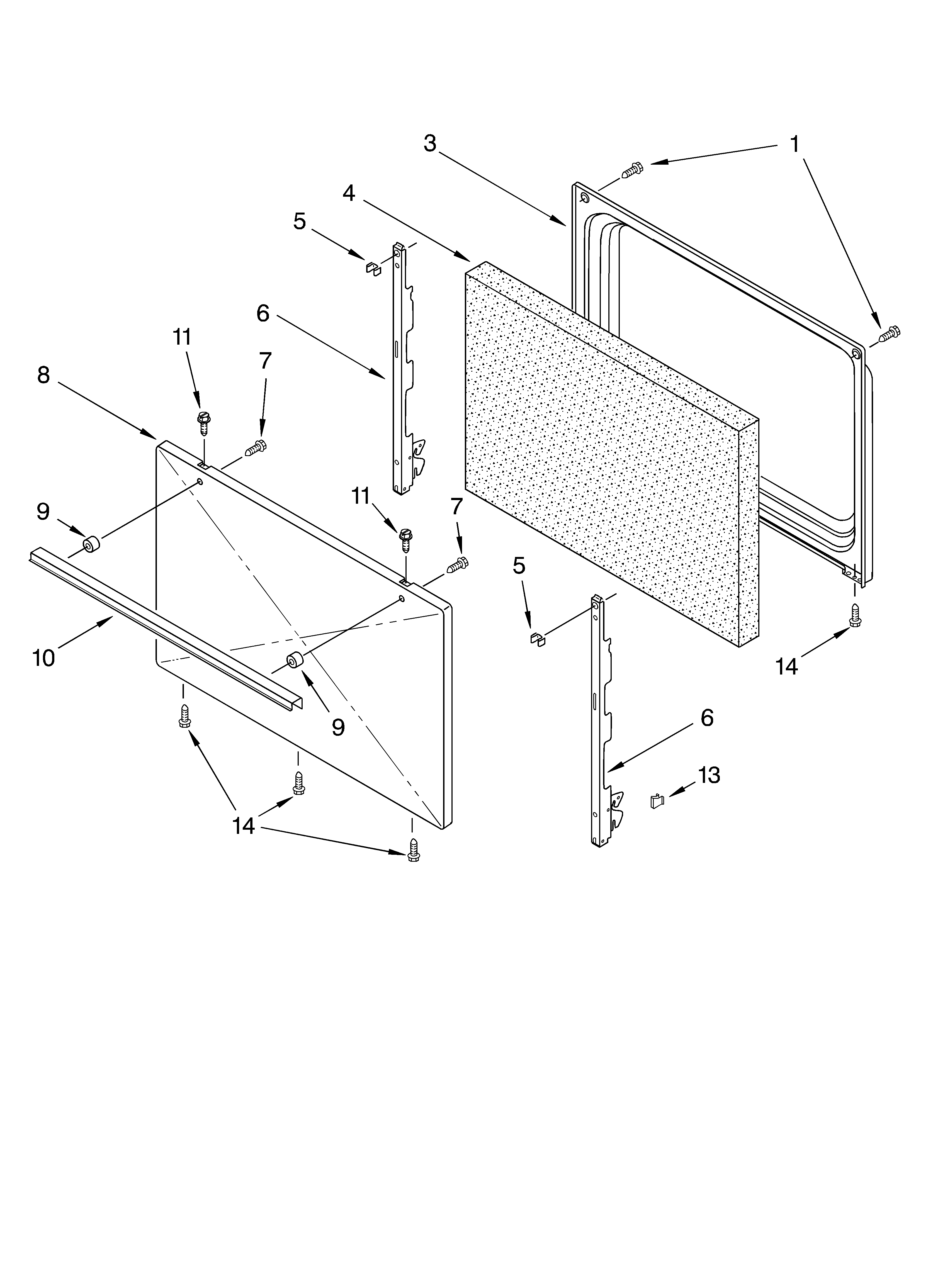 Whirlpool RF3020XKT1 door parts diagram