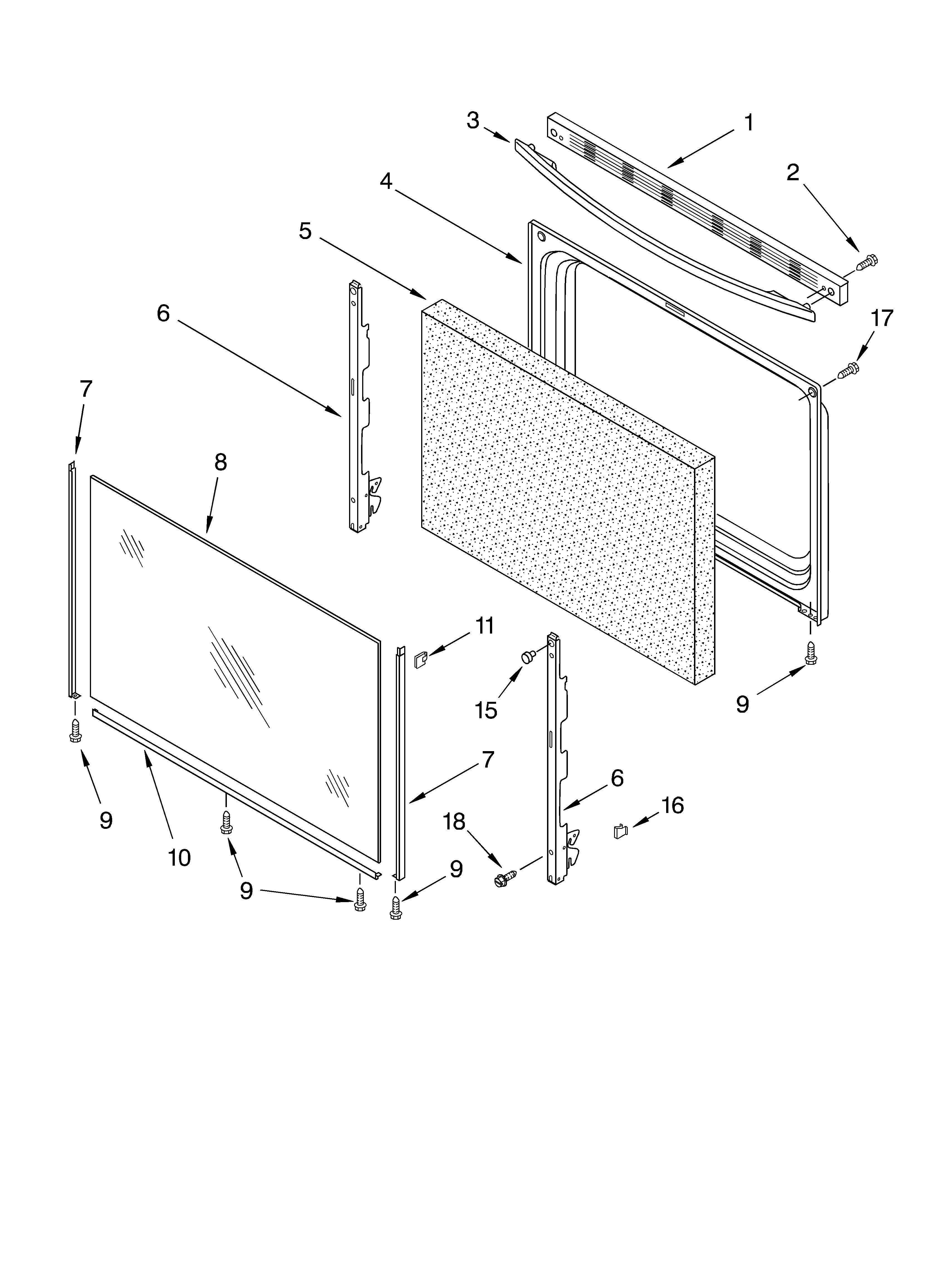 Whirlpool RF302BXKW2 door parts, miscellaneous parts diagram