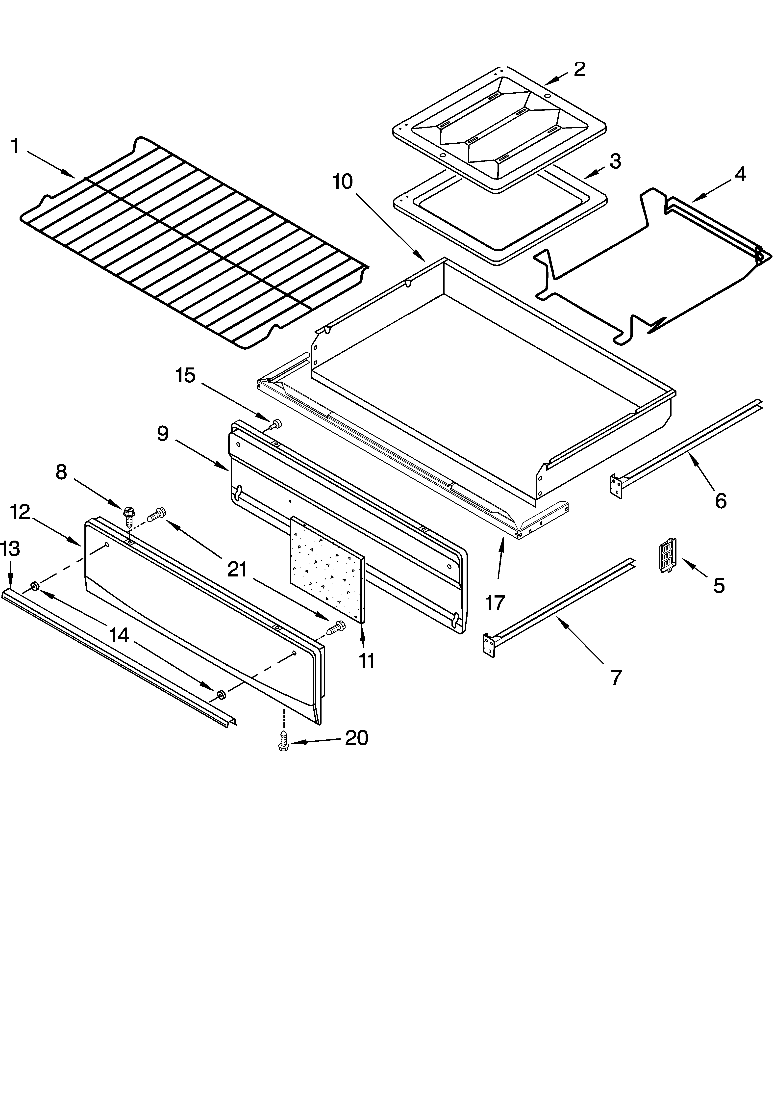 Whirlpool SF315PEMB0 oven & broiler parts diagram