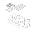Whirlpool SF369LEMQ0 drawer & broiler parts diagram