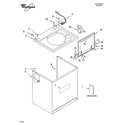 Whirlpool LSN1000LW2 top and cabinet parts diagram