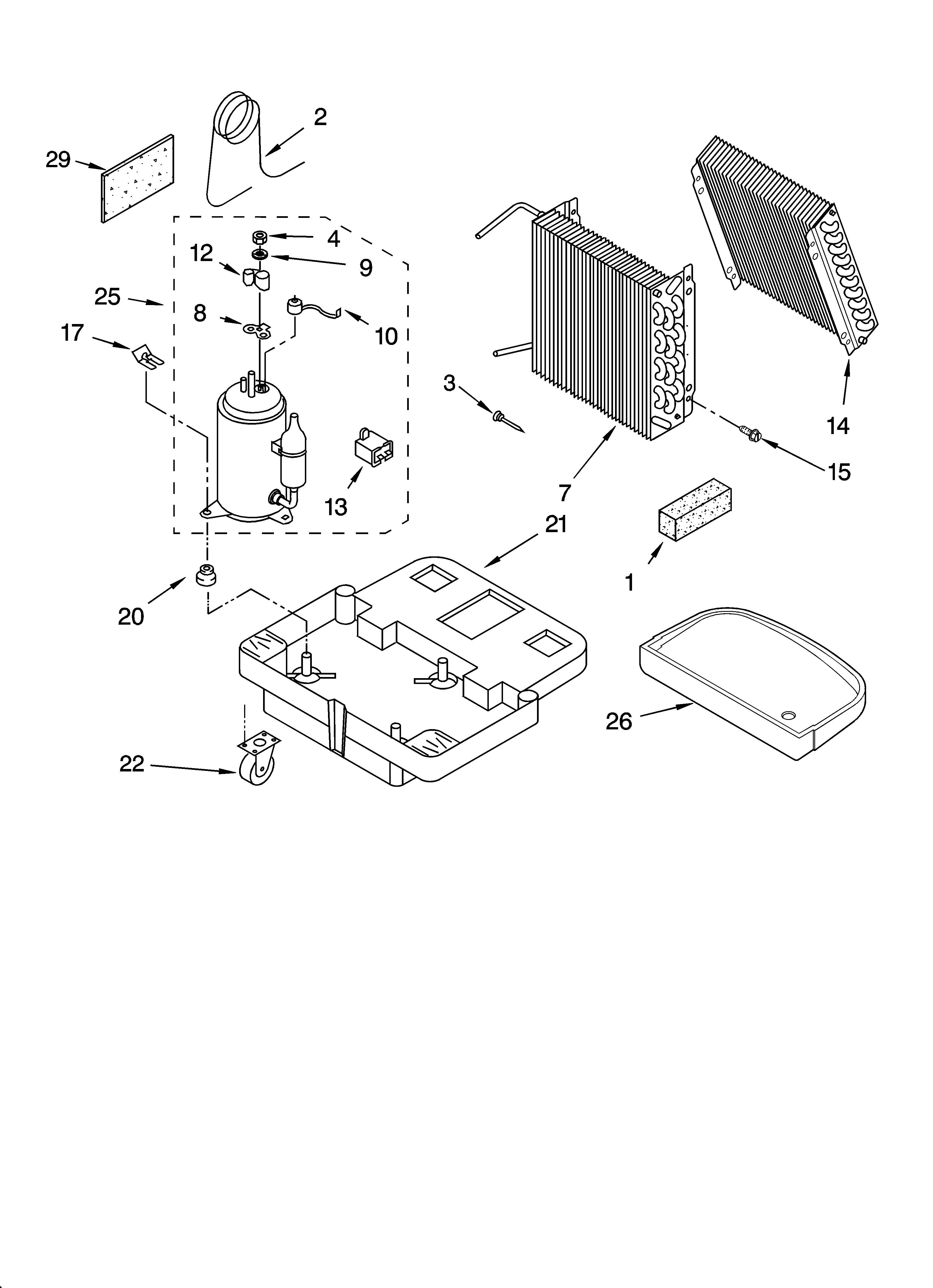 Whirlpool AD65USM2 unit parts diagram
