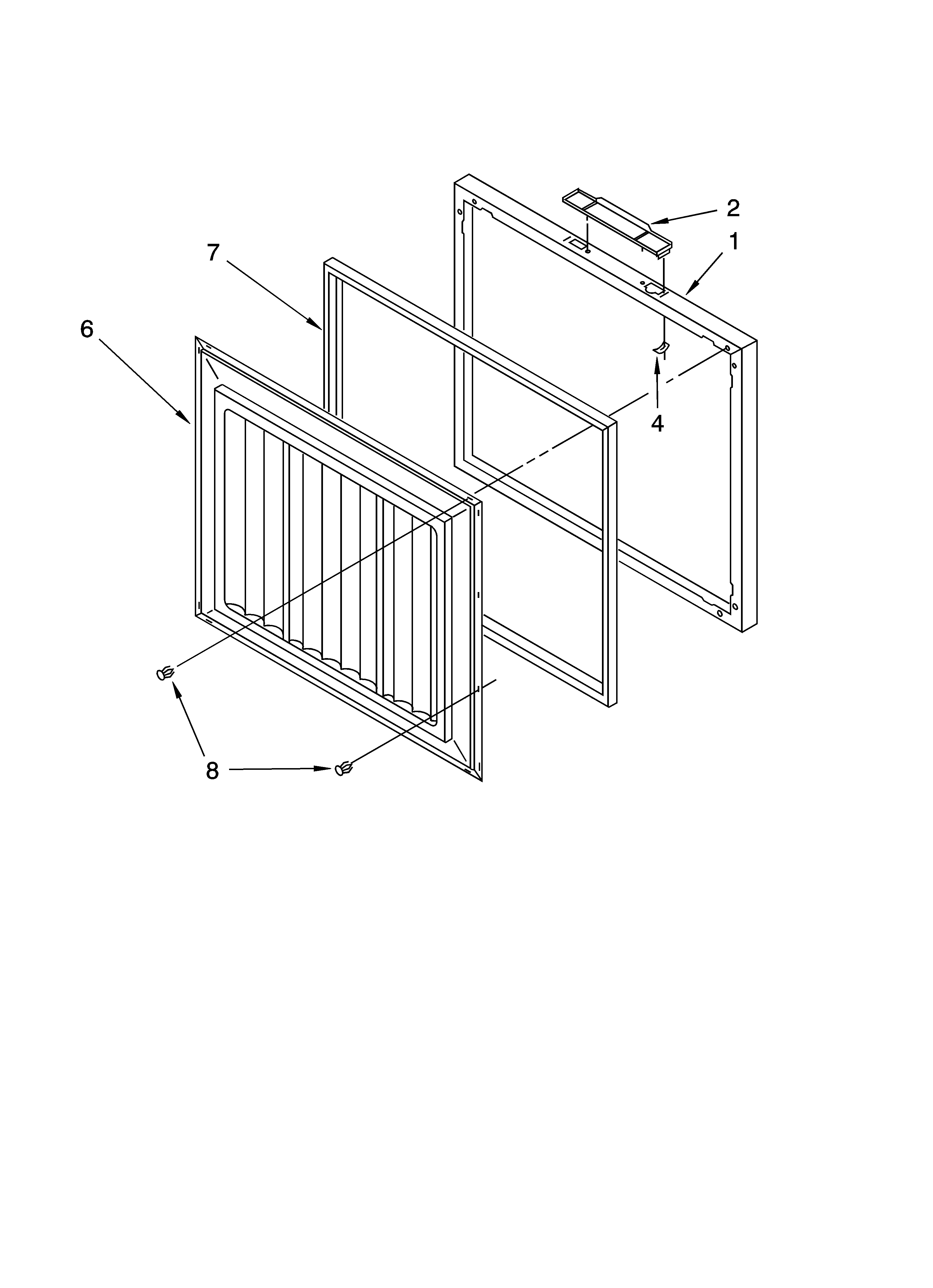 Whirlpool EH070FXMQ00 door parts diagram