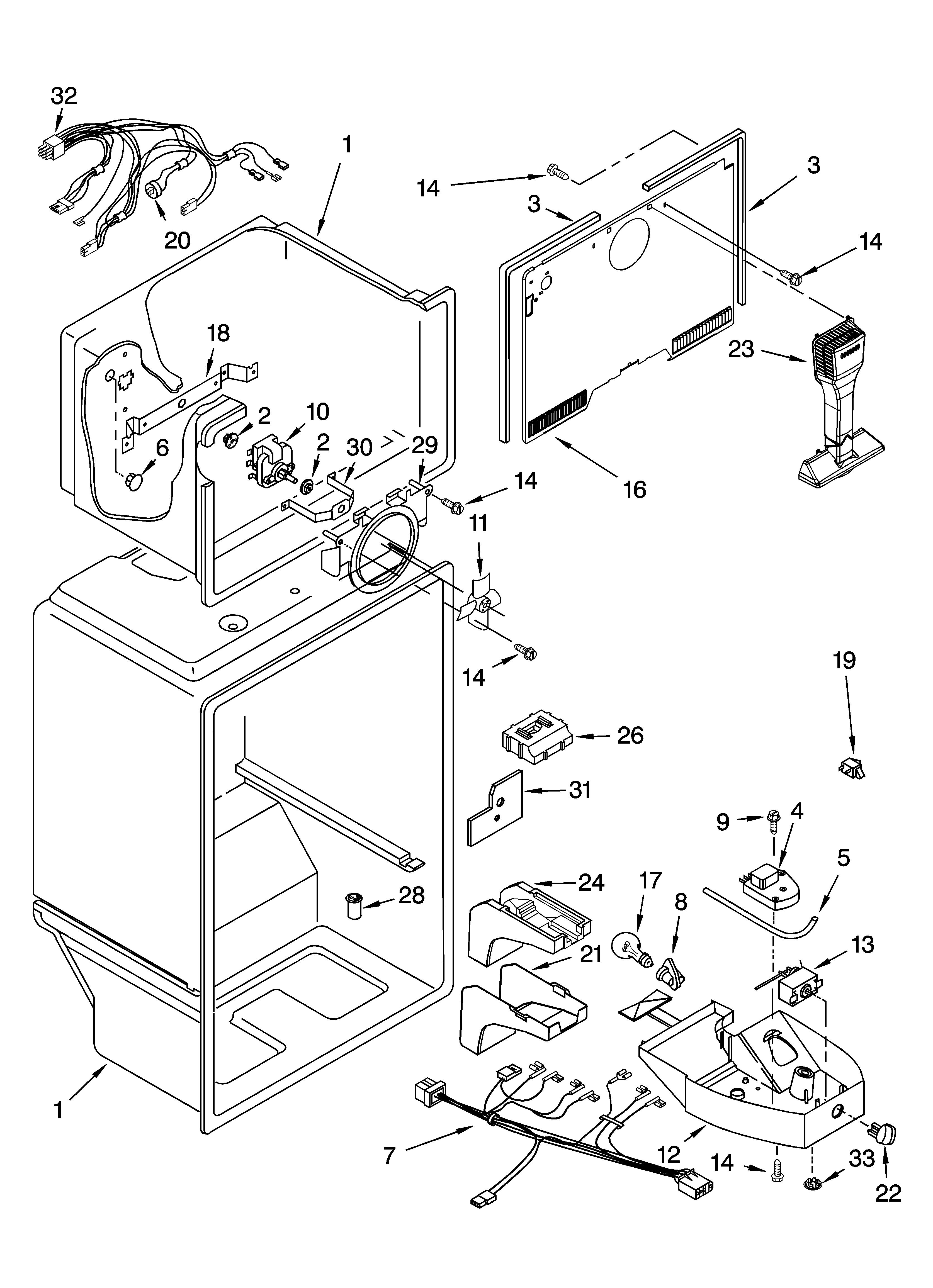 Whirlpool ET1FHMXMT00 liner parts diagram