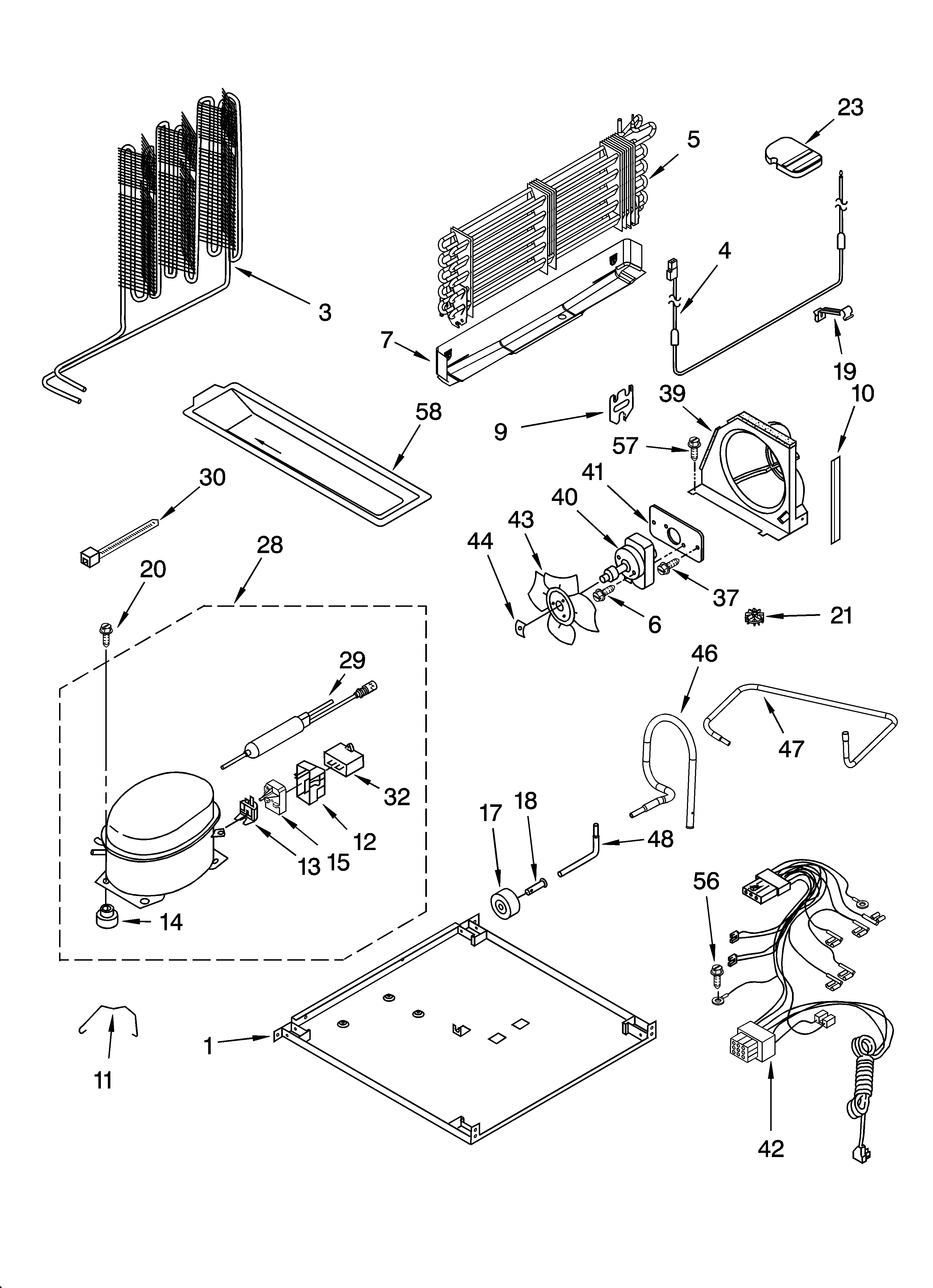 Whirlpool ET1FHMXMT00 unit parts diagram