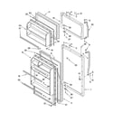 Whirlpool ET6WSMYKQ01 door parts diagram