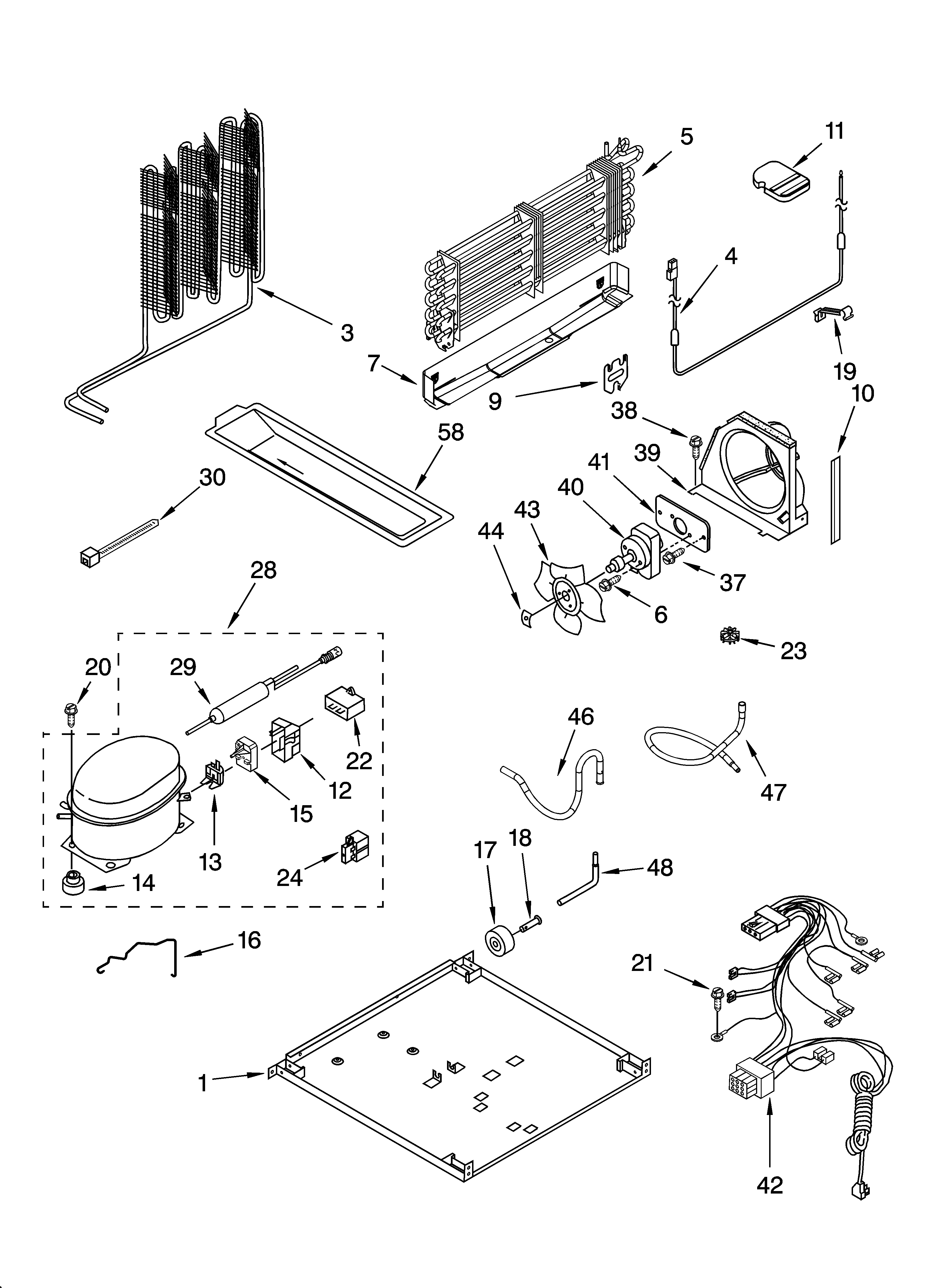 Whirlpool ET9AHTXMQ00 unit parts diagram
